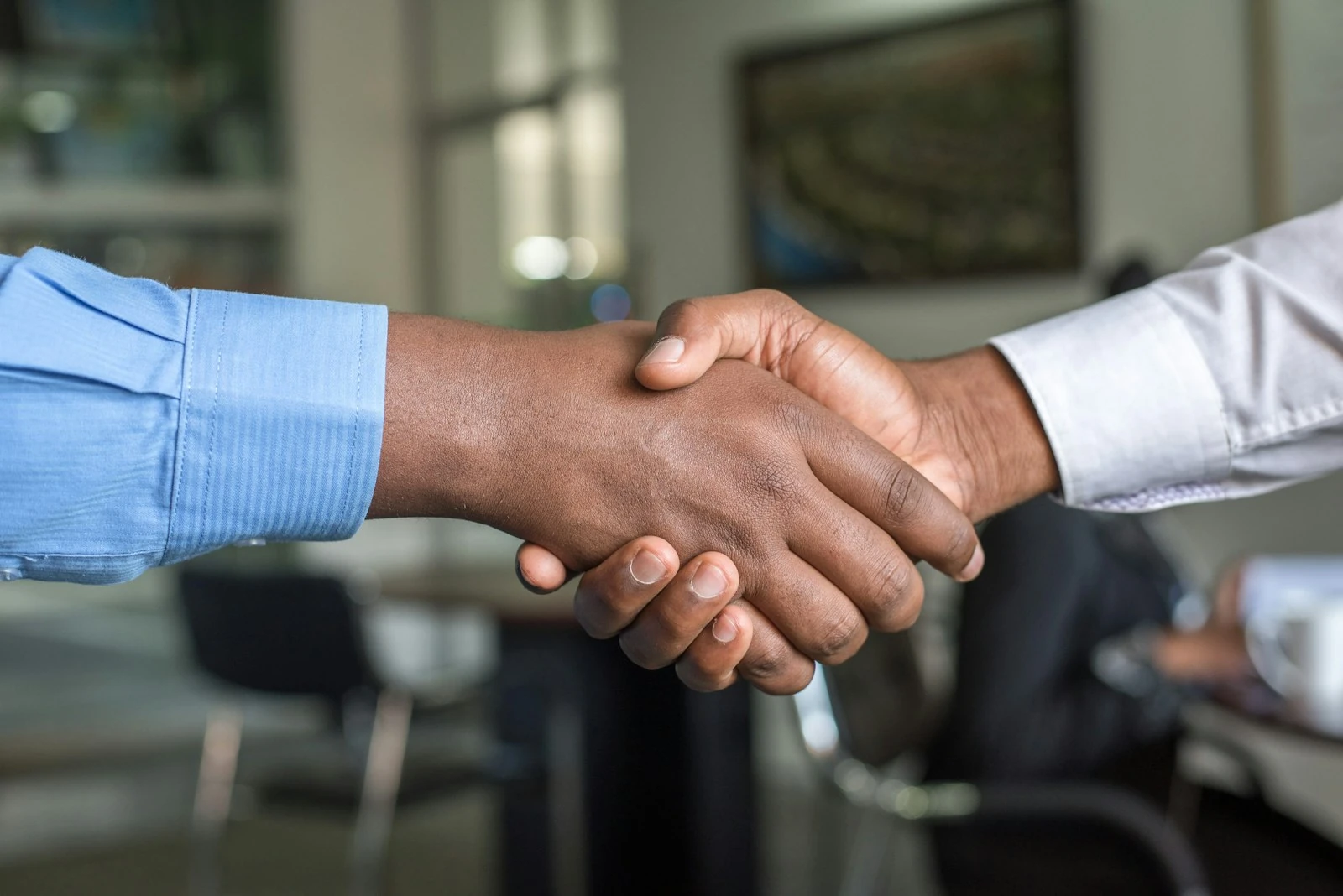 A handshake closing a pre-purchase advice conversation