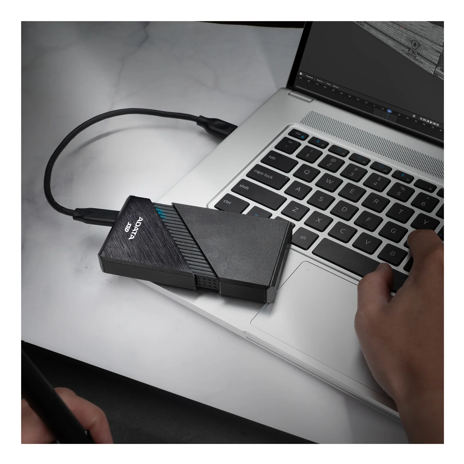 ADATA SE920 Technologie Thunderbolt 4 To USB Type-C USB4 Gen 3x2 Noir