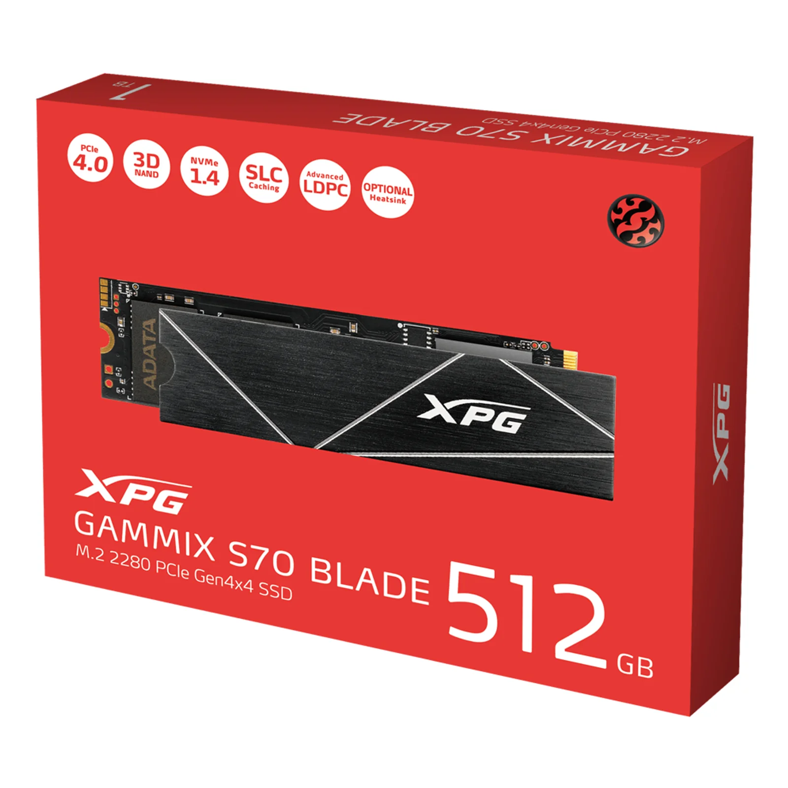 XPG GAMMIX S70 BLADE 512 Go M.2 PCI Express 4.0 NVMe 3D NAND