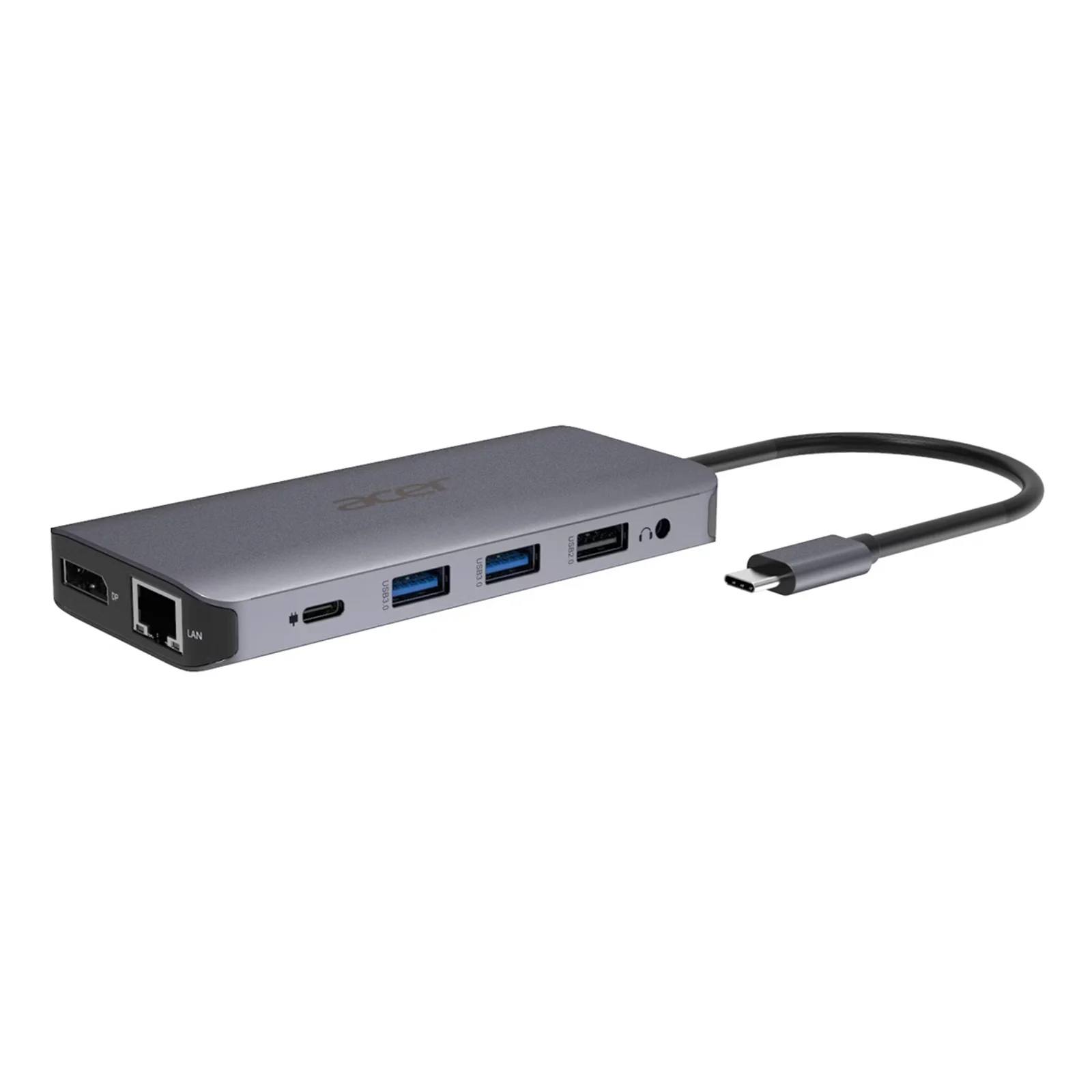 Acer 12-in-1 Type-C Dongle Avec fil USB 3.2 Gen 1 (3.1 Gen 1) Type-C Argent