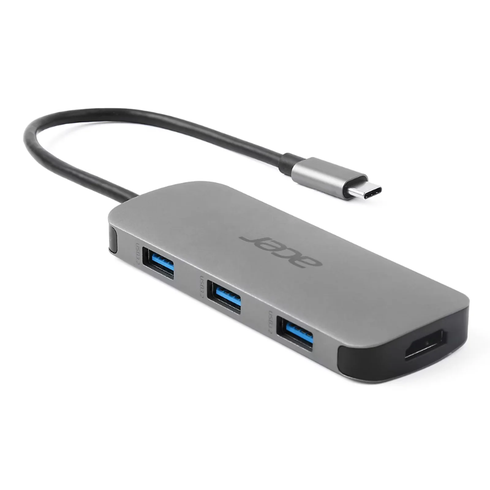 Acer 7in1 Type C Dongle Avec fil USB 3.2 Gen 1 (3.1 Gen 1) Type-C Argent