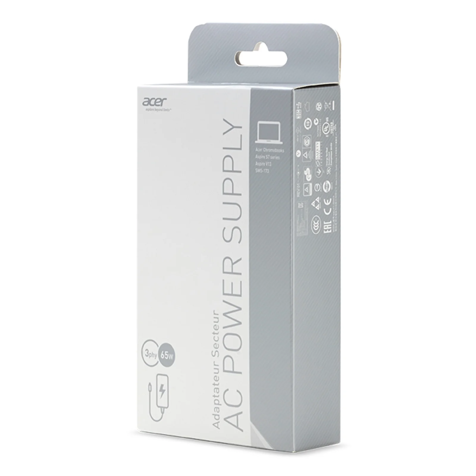 Acer AC Adapter 65W adaptateur de puissance & onduleur Intérieure Noir