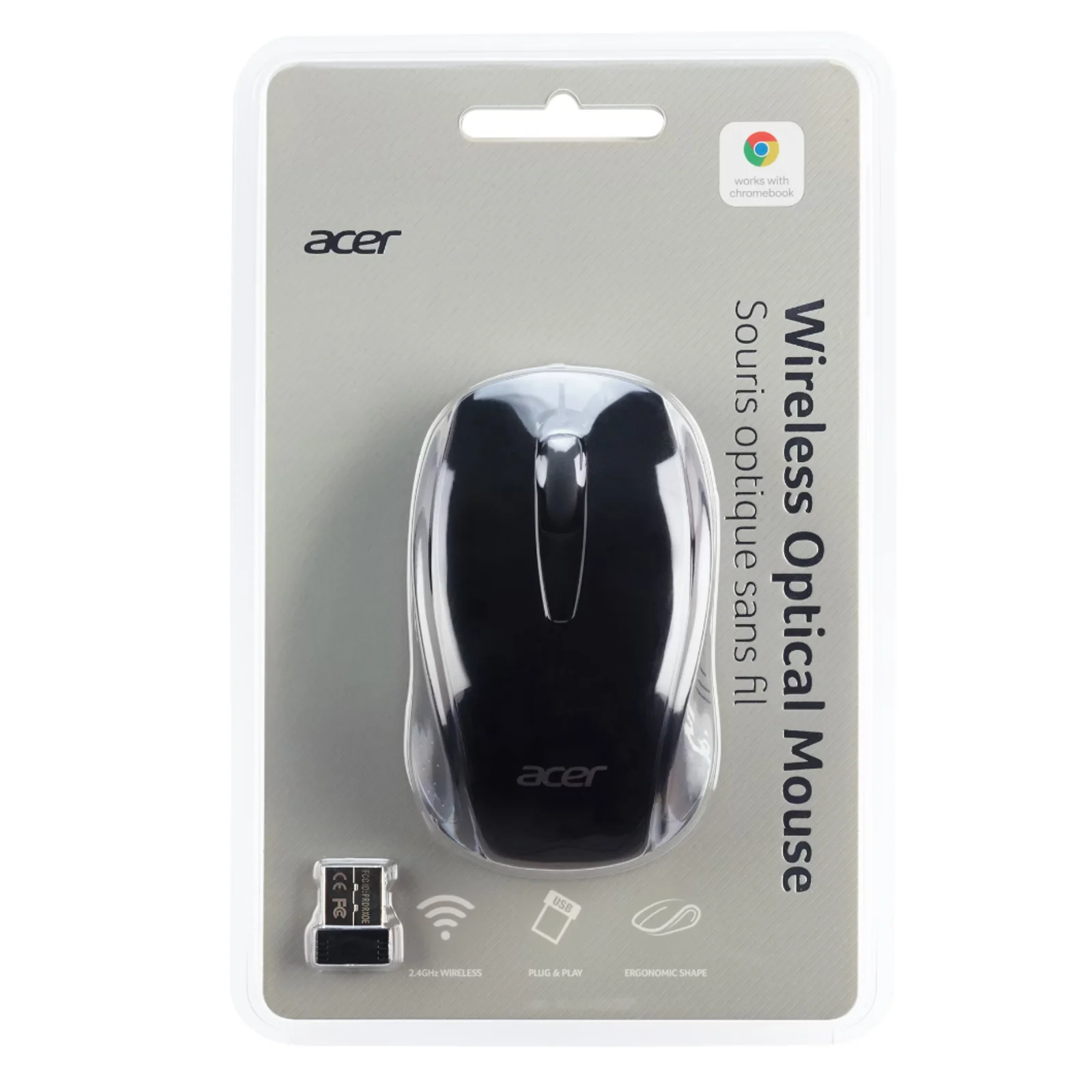 Acer AMR800 souris Ambidextre RF sans fil Optique 1600 DPI