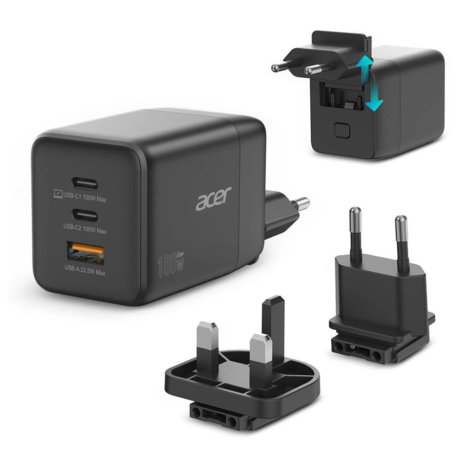 HP.DSCAB.019 chargeur d'appareils mobiles Universel Noir Secteur Charge rapide Intérieure