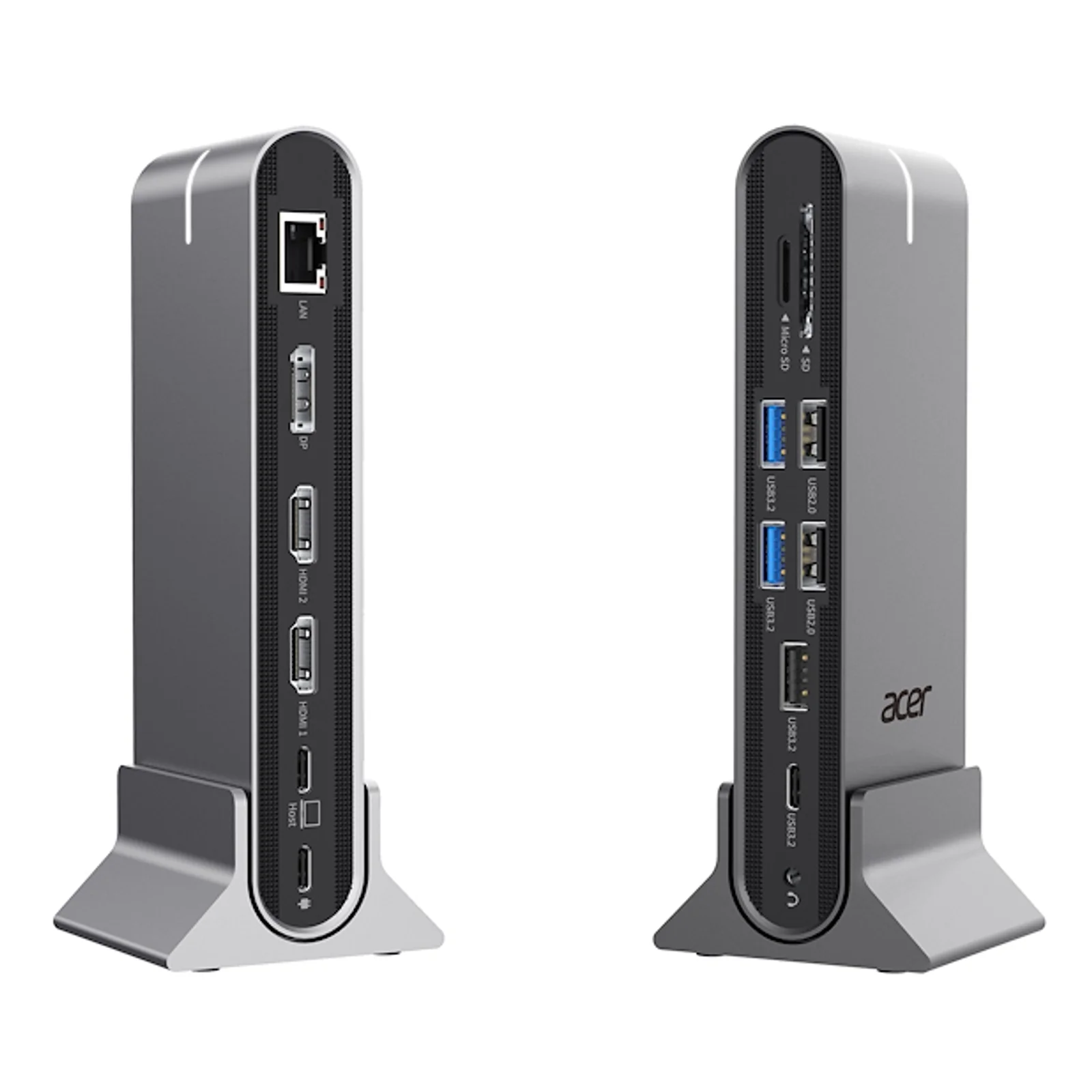 Acer HP.DSCAB.022 station d'accueil Avec fil USB 3.2 Gen 1 (3.1 Gen 1) Type-C Argent