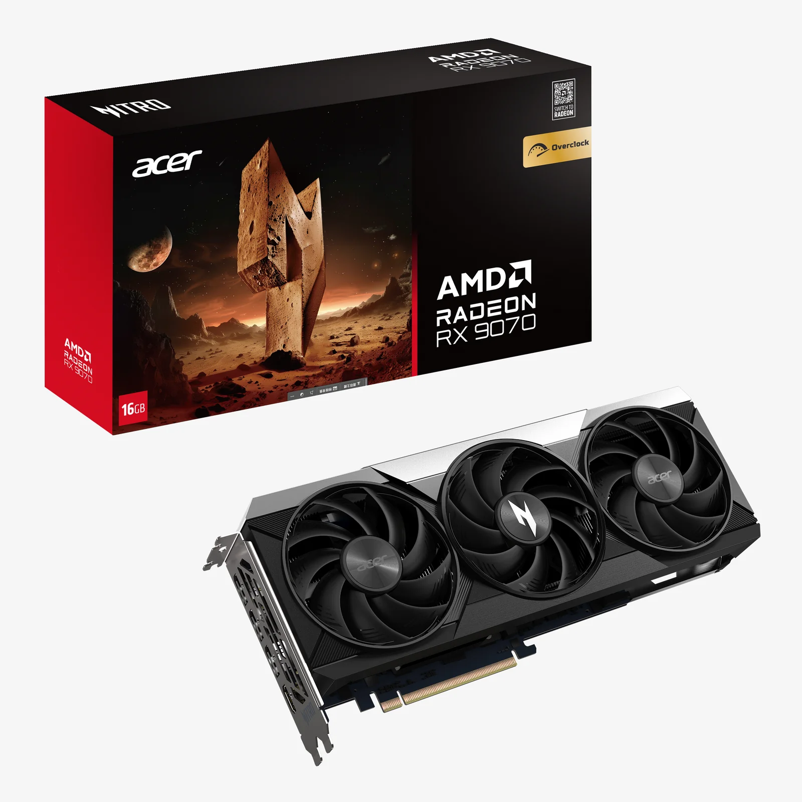 Nitro Radeon RX 9070 OC 16GB AMD 16 Go GDDR6