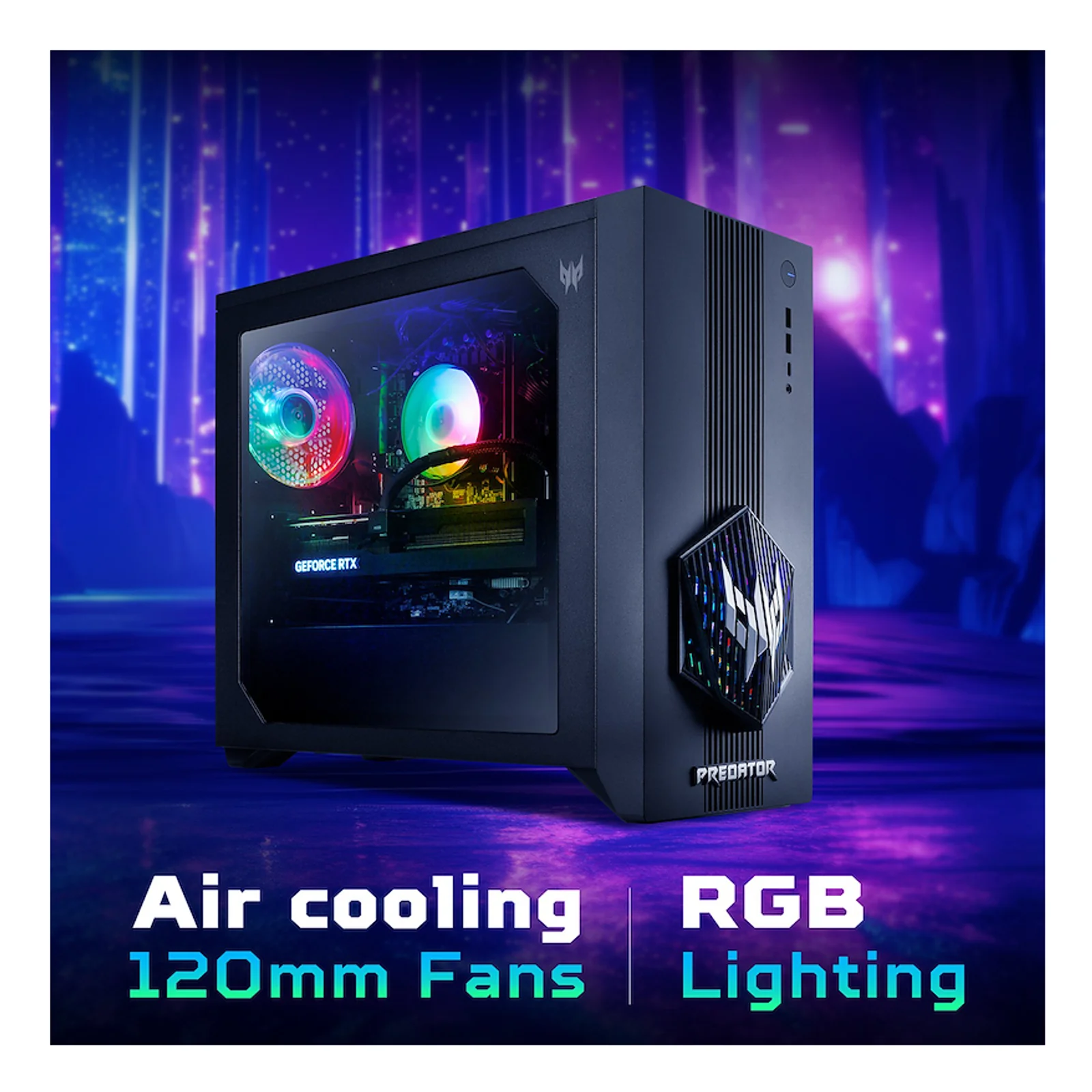 Acer Predator PO3-665_H610 Intel® Core™ i7 i7-14700F 32 Go DDR4-SDRAM 1 To SSD NVIDIA GeForce RTX 5070 Windows 11 Home Bureau PC Noir