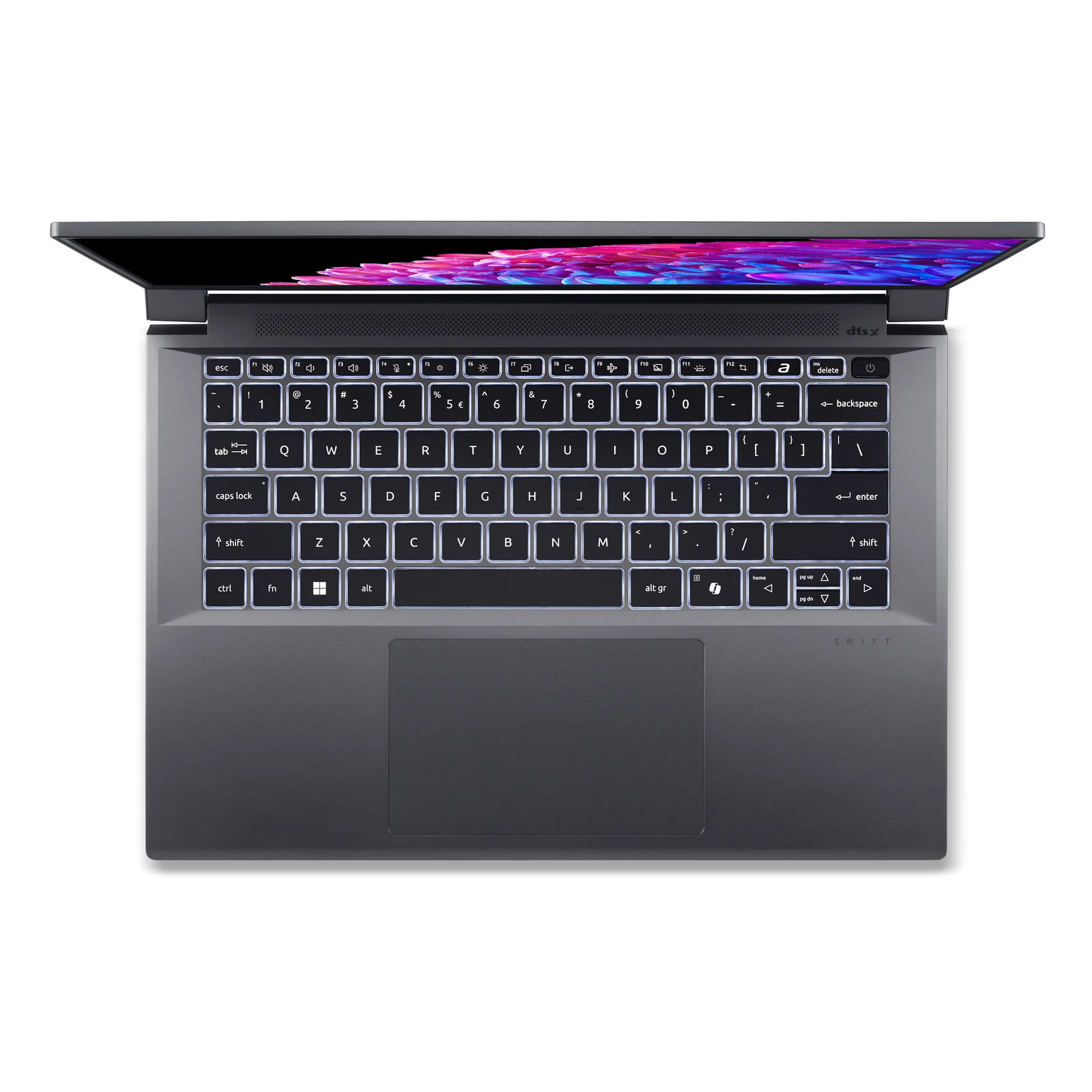 Acer Swift SFX14-72G-50P2 Intel Core Ultra 5 125H Ordinateur portable 36,8 cm (14.5") 2.8K 32 Go LPDDR5-SDRAM 1 To SSD NVIDIA GeForce RTX 3050 Wi-Fi 6 (802.11ax) Windows 11 Pro Gris