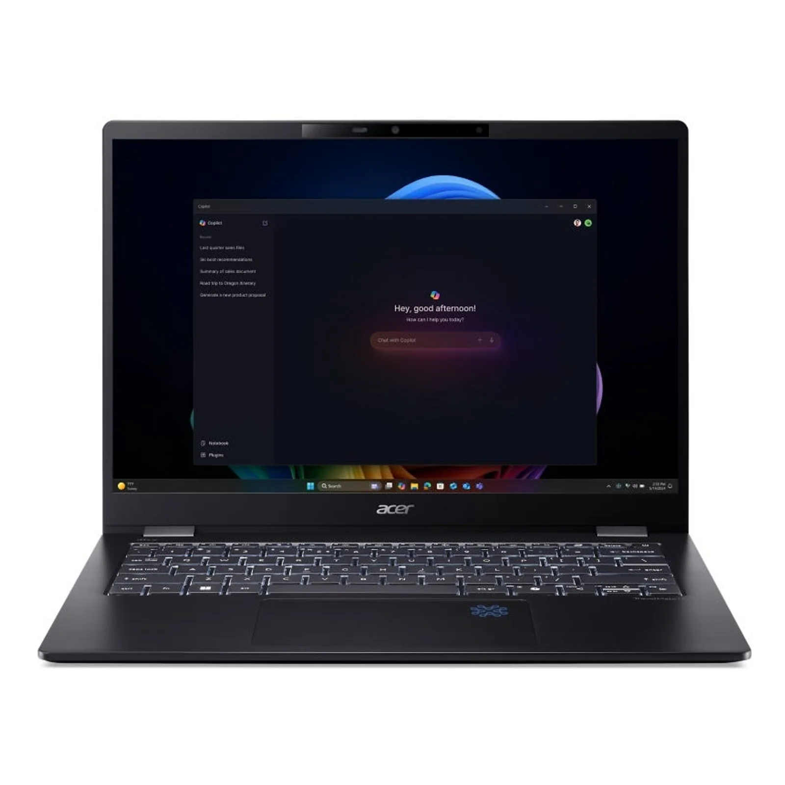 Acer TravelMate P6 TMP614-54-TCO-553Z Intel Core Ultra 5 226V Ordinateur portable 35,6 cm (14") WUXGA 16 Go LPDDR5x-SDRAM 512 Go SSD Wi-Fi 7 (802.11be) Windows 11 Pro Allemand Noir