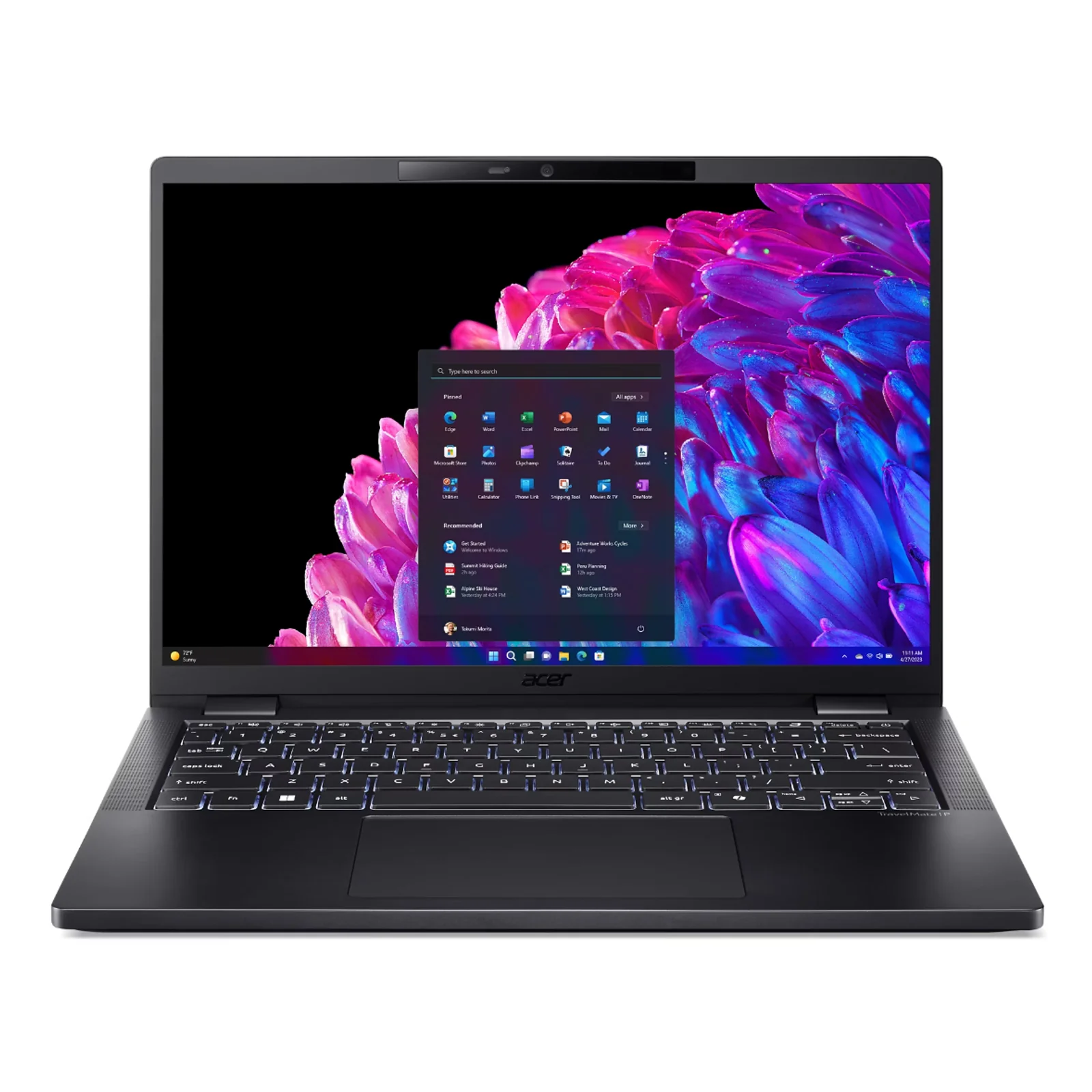 TravelMate P6 TMP614-73-TCO-58ZV Intel Core Ultra 5 125H Ordinateur portable 35,6 cm (14") WUXGA 32 Go LPDDR5x-SDRAM 1 To SSD Wi-Fi 7 (802.11be) Windows 11 Pro Noir