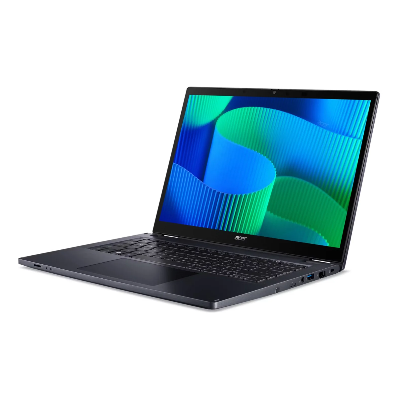 Acer TravelMate TMP414RN-54-TCO-5067 Intel Core Ultra 5 125U Hybride (2-en-1) 35,6 cm (14") Écran tactile WUXGA 32 Go DDR5-SDRAM 1 To SSD Wi-Fi 6E (802.11ax) Windows 11 Pro Bleu