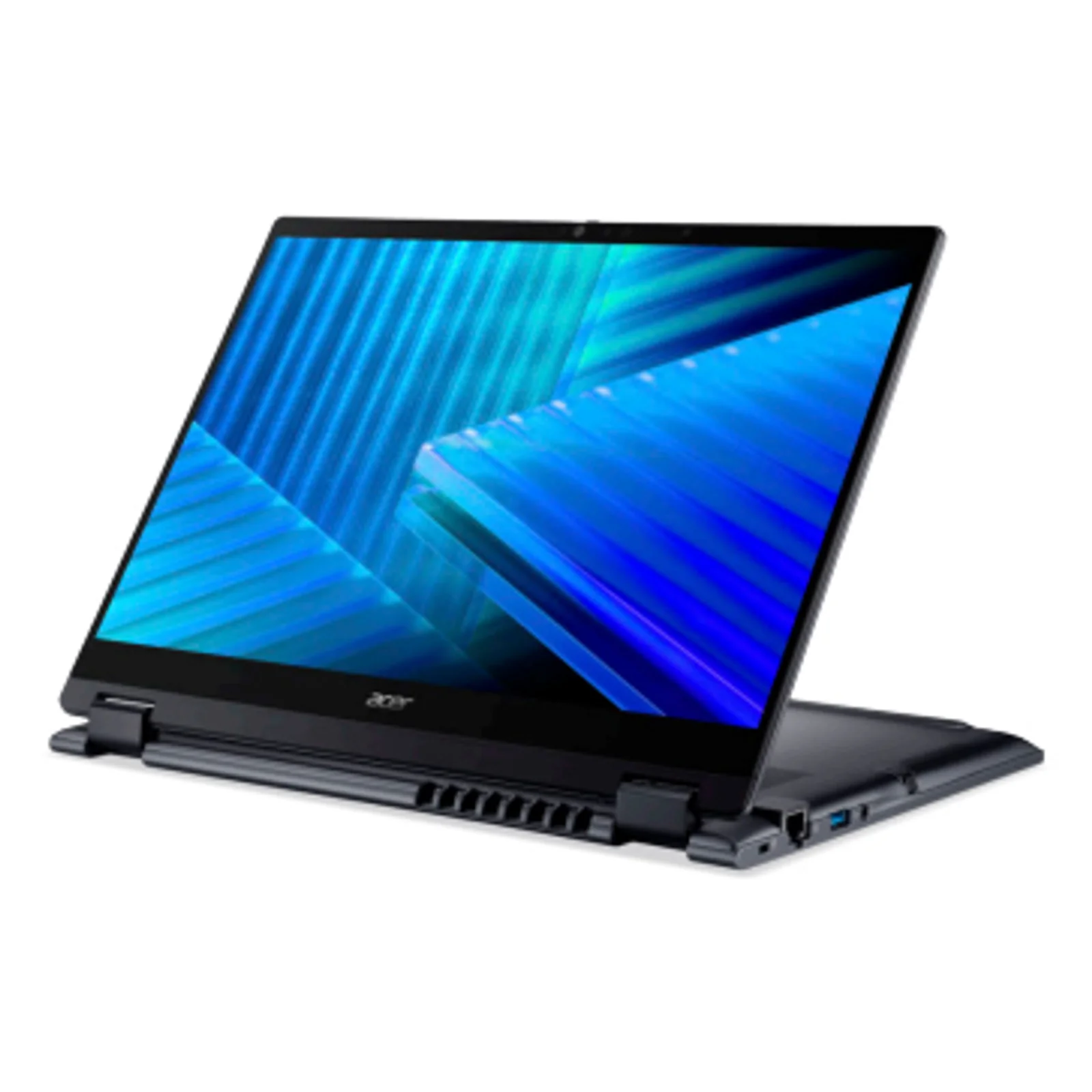 TravelMate TMP414RN-55-TCO-57LZ Intel Core Ultra 5 225U Hybride (2-en-1) 35,6 cm (14") Écran tactile WUXGA 16 Go DDR5-SDRAM 512 Go SSD Wi-Fi 7 (802.11be) Windows 11 Pro Allemand Bleu