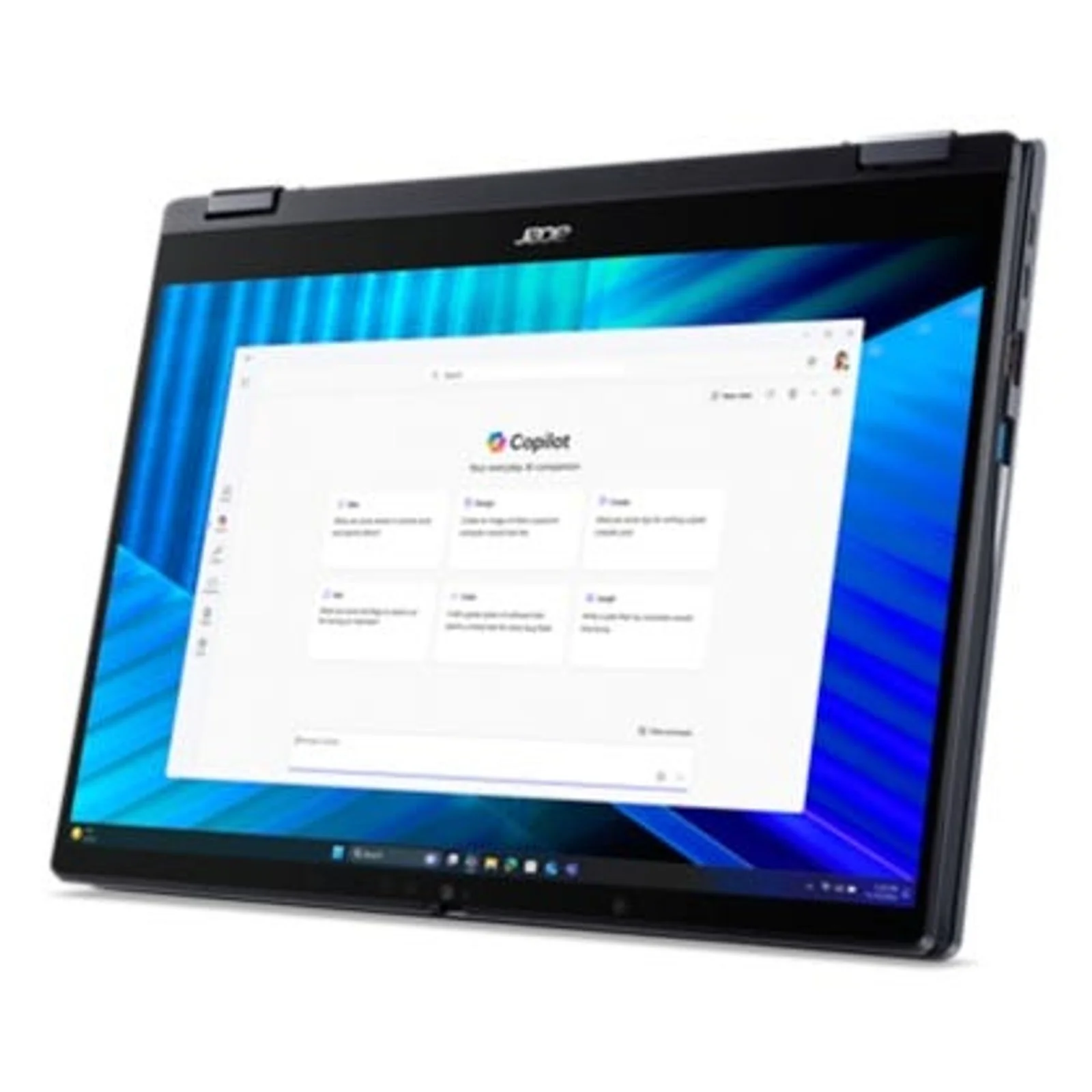 Acer TravelMate TMP414RN-55-TCO-58UA Intel Core Ultra 5 225U Hybride (2-en-1) 35,6 cm (14") Écran tactile WQXGA+ 16 Go DDR5-SDRAM 512 Go SSD Wi-Fi 7 (802.11be) Windows 11 Pro Bleu