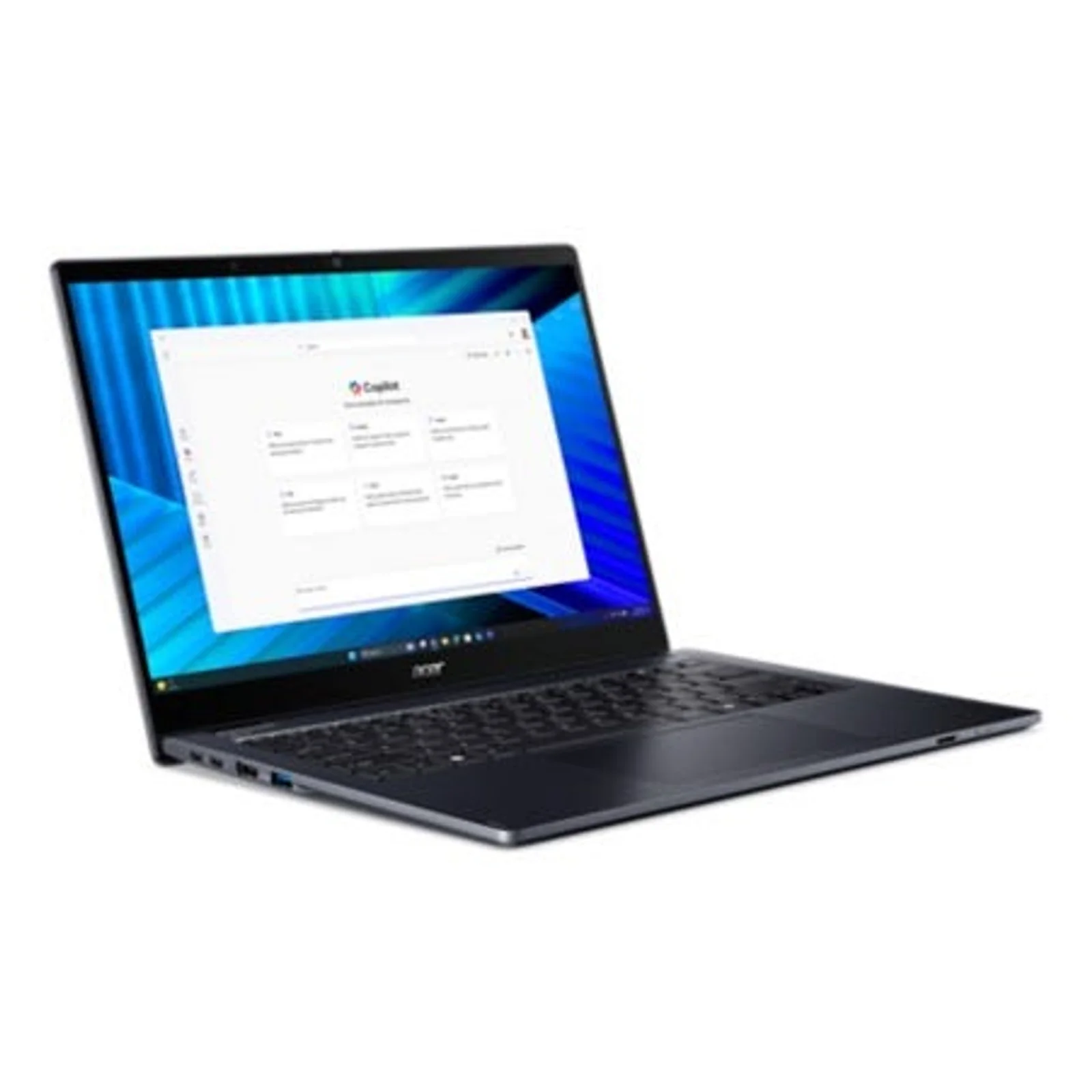 Acer TravelMate TMP414RN-55-TCO-58UA Intel Core Ultra 5 225U Hybride (2-en-1) 35,6 cm (14") Écran tactile WQXGA+ 16 Go DDR5-SDRAM 512 Go SSD Wi-Fi 7 (802.11be) Windows 11 Pro Bleu