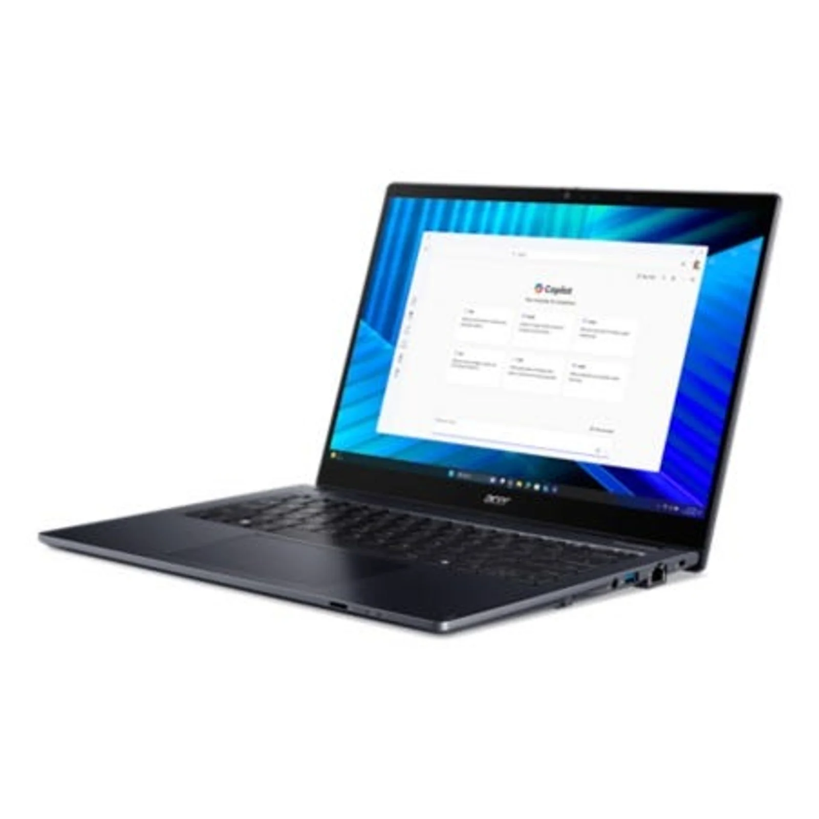 Acer TravelMate TMP414RN-55-TCO-58UA Intel Core Ultra 5 225U Hybride (2-en-1) 35,6 cm (14") Écran tactile WQXGA+ 16 Go DDR5-SDRAM 512 Go SSD Wi-Fi 7 (802.11be) Windows 11 Pro Bleu