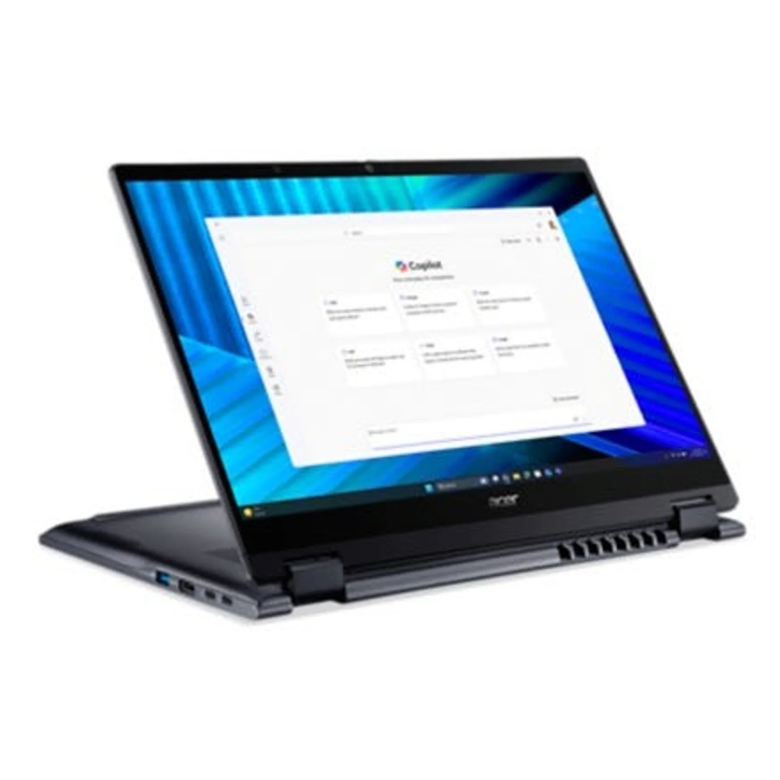 Acer TravelMate TMP414RN-55-TCO-58UA Intel Core Ultra 5 225U Hybride (2-en-1) 35,6 cm (14") Écran tactile WQXGA+ 16 Go DDR5-SDRAM 512 Go SSD Wi-Fi 7 (802.11be) Windows 11 Pro Bleu
