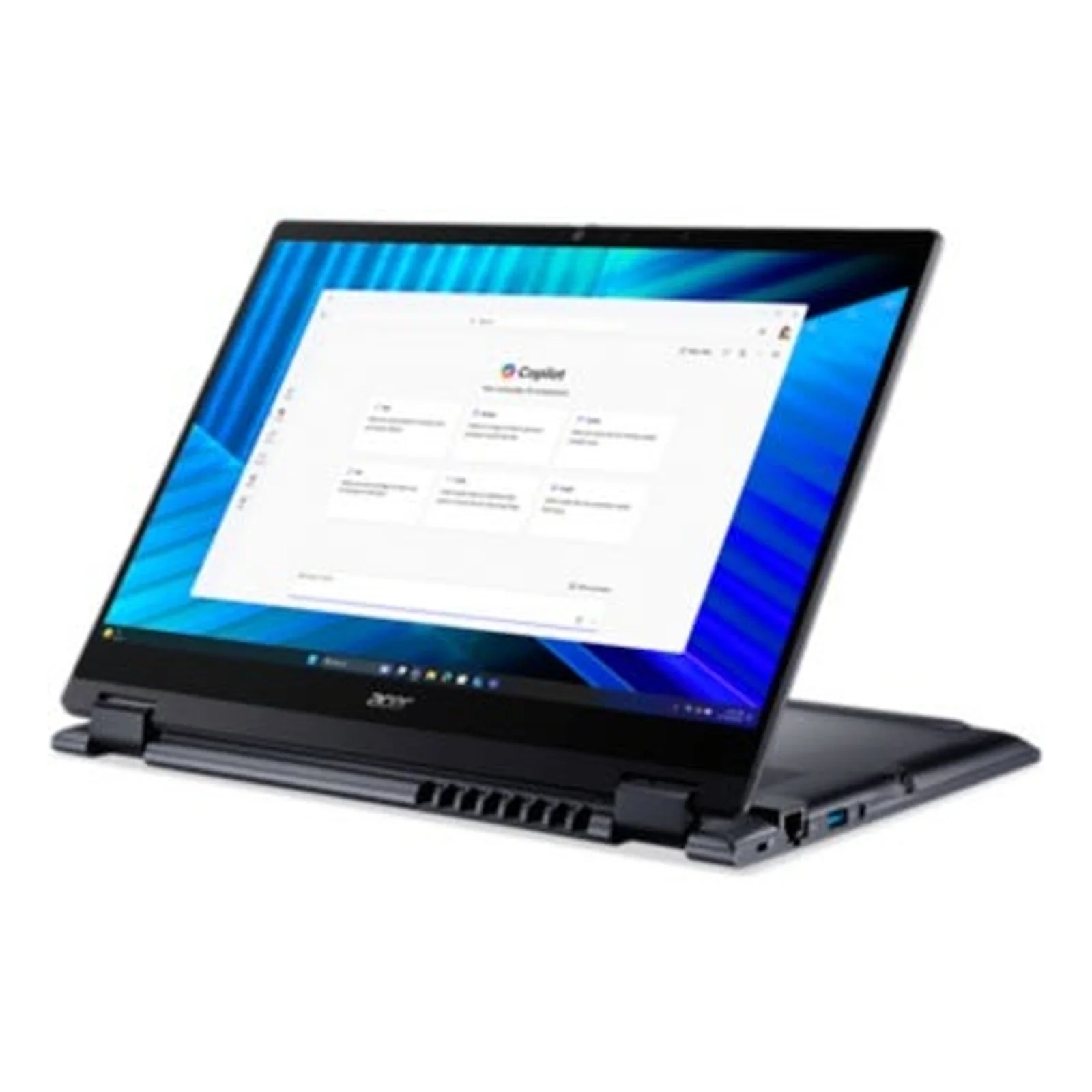 Acer TravelMate TMP414RN-55-TCO-58UA Intel Core Ultra 5 225U Hybride (2-en-1) 35,6 cm (14") Écran tactile WQXGA+ 16 Go DDR5-SDRAM 512 Go SSD Wi-Fi 7 (802.11be) Windows 11 Pro Bleu