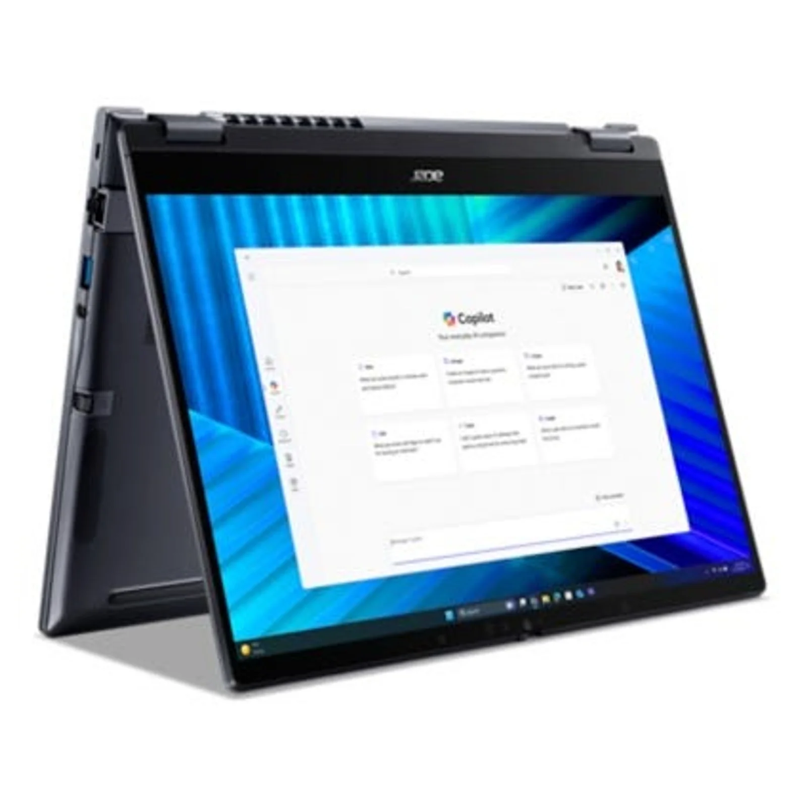 Acer TravelMate TMP414RN-55-TCO-58UA Intel Core Ultra 5 225U Hybride (2-en-1) 35,6 cm (14") Écran tactile WQXGA+ 16 Go DDR5-SDRAM 512 Go SSD Wi-Fi 7 (802.11be) Windows 11 Pro Bleu