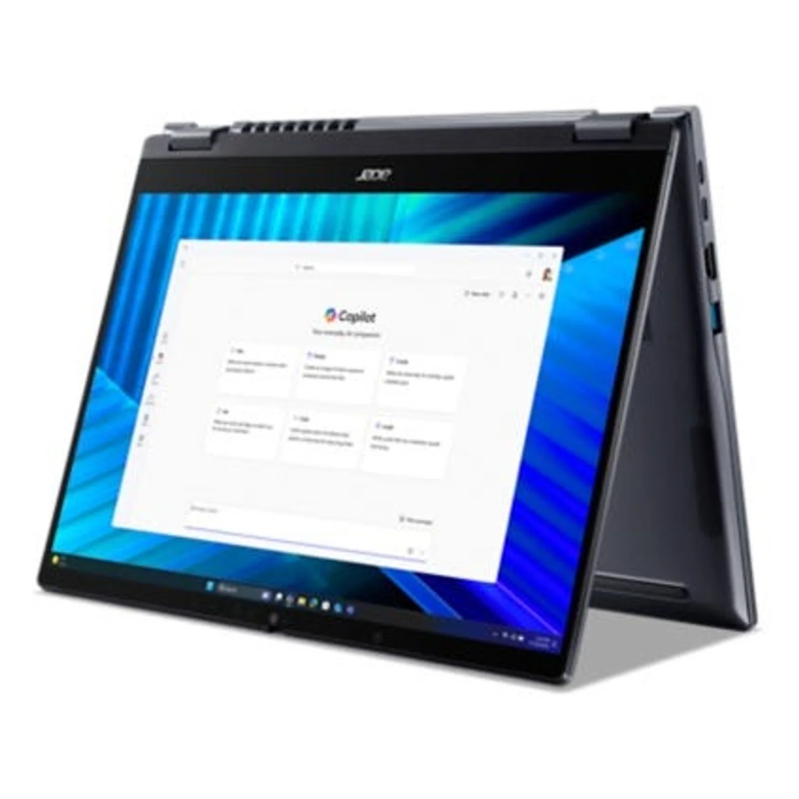 Acer TravelMate TMP414RN-55-TCO-58UA Intel Core Ultra 5 225U Hybride (2-en-1) 35,6 cm (14") Écran tactile WQXGA+ 16 Go DDR5-SDRAM 512 Go SSD Wi-Fi 7 (802.11be) Windows 11 Pro Bleu