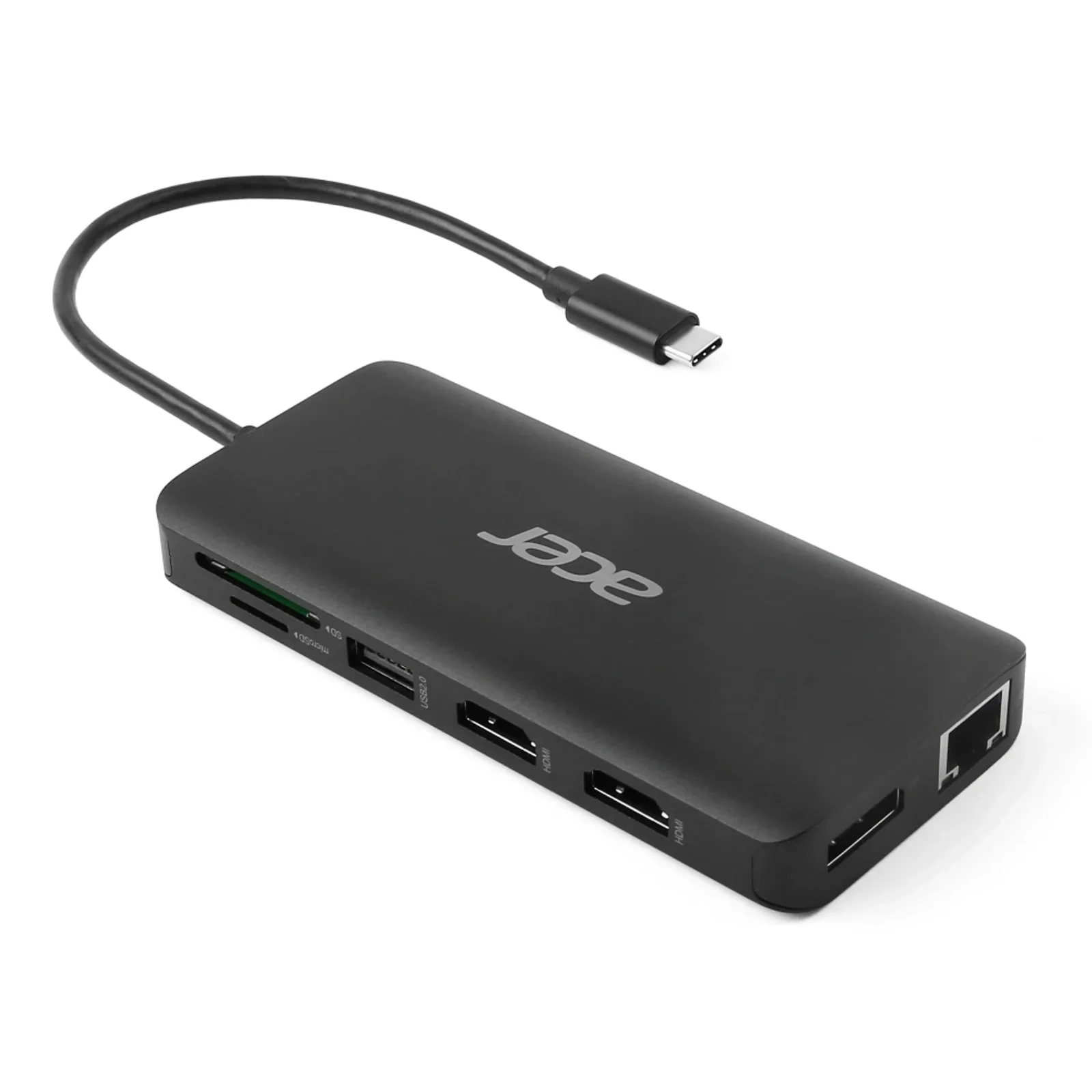 Acer USB Type-C Dongle 12-in-1 Black Avec fil USB 3.2 Gen 1 (3.1 Gen 1) Type-C Noir