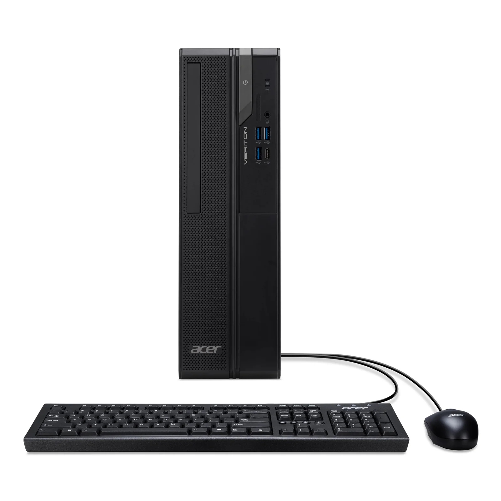 Acer Veriton X2 VX2723GT accompagné d'un clavier et d'une souris filaires noirs