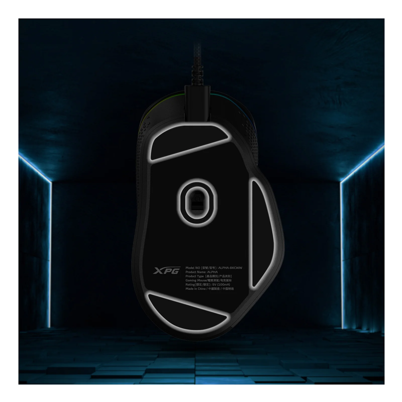 XPG ALPHA souris Gaming Droitier USB Type-C Optique 16000 DPI
