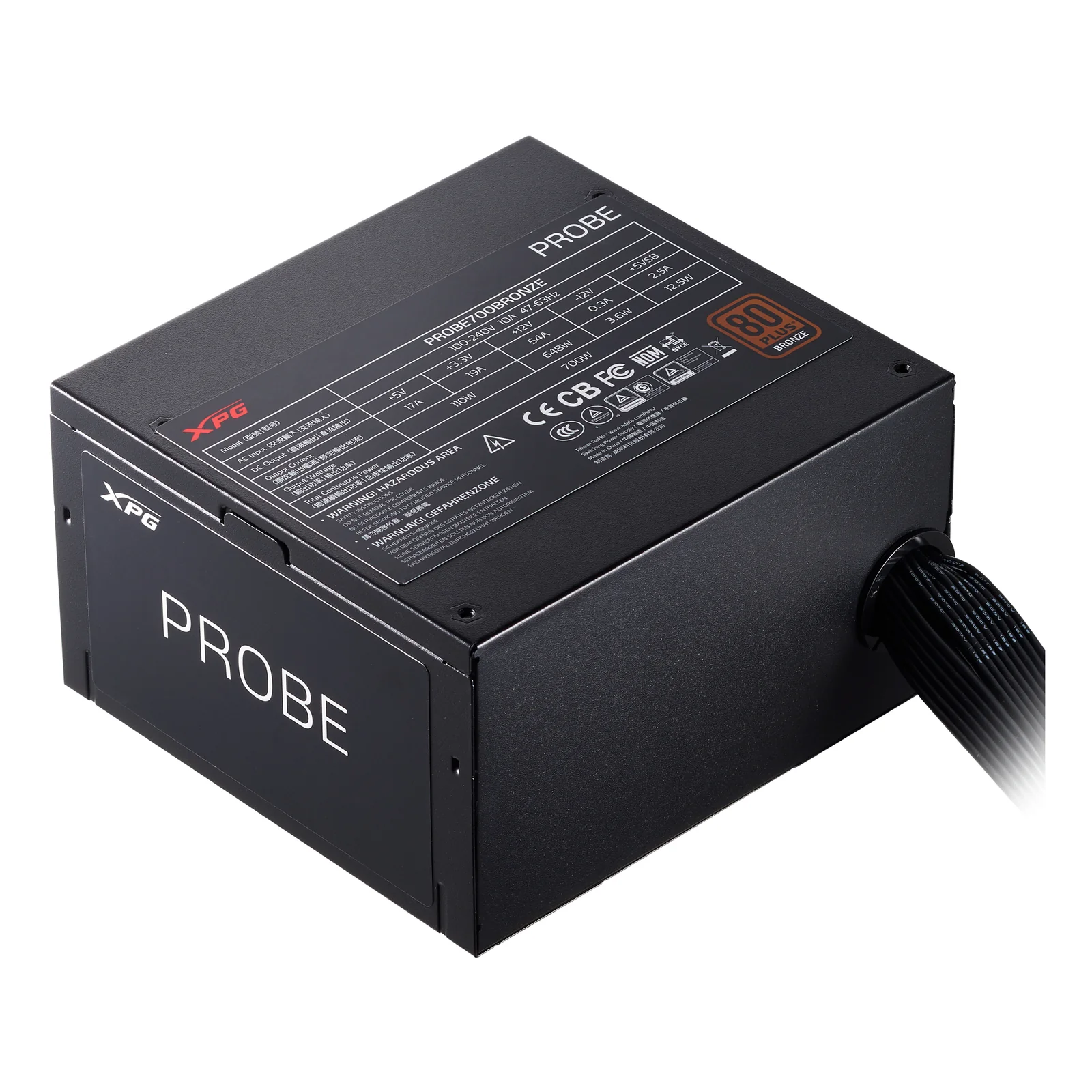 XPG PROBE 600 BRONZE unité d'alimentation d'énergie 600 W 20+4 pin ATX ATX Noir