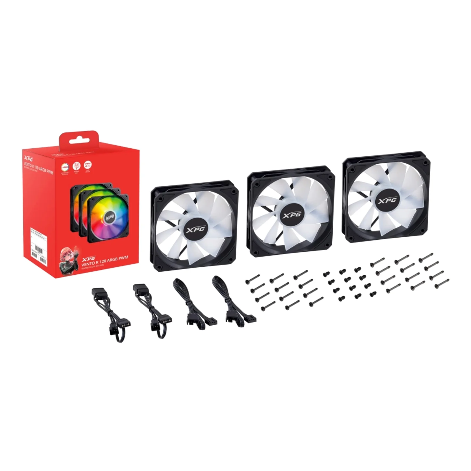 XPG VENTO R 120 ARGB PWM Boitier PC Ventilateur 12 cm Noir 1 pièce(s)