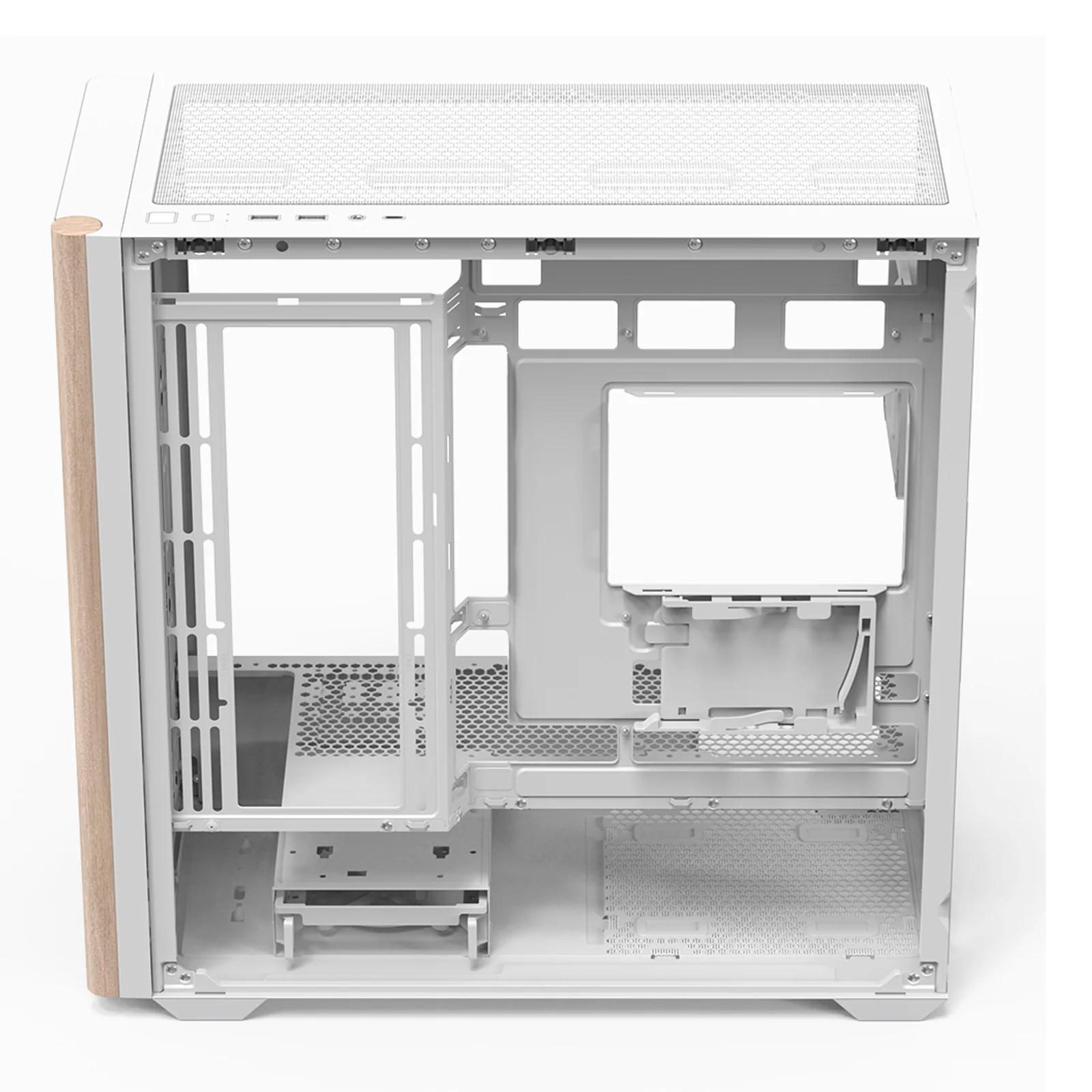 Aerocool D301A Mini Tower Blanc, Bois