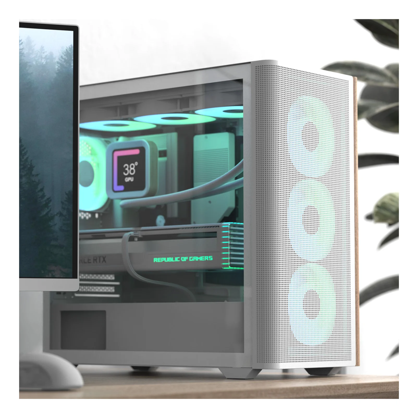 Aerocool D301A Mini Tower Blanc, Bois