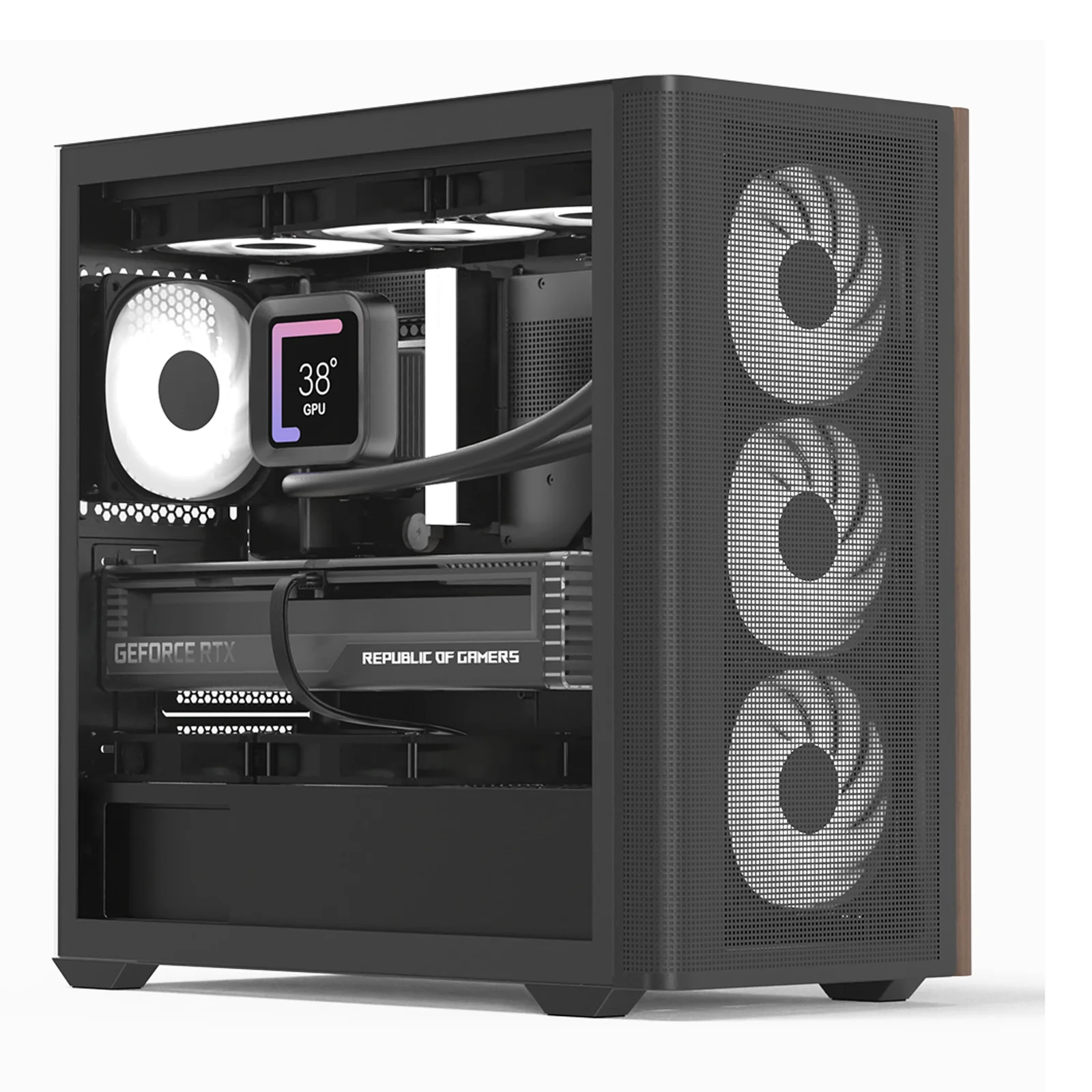 D301A Mini Tower Noir, Bois