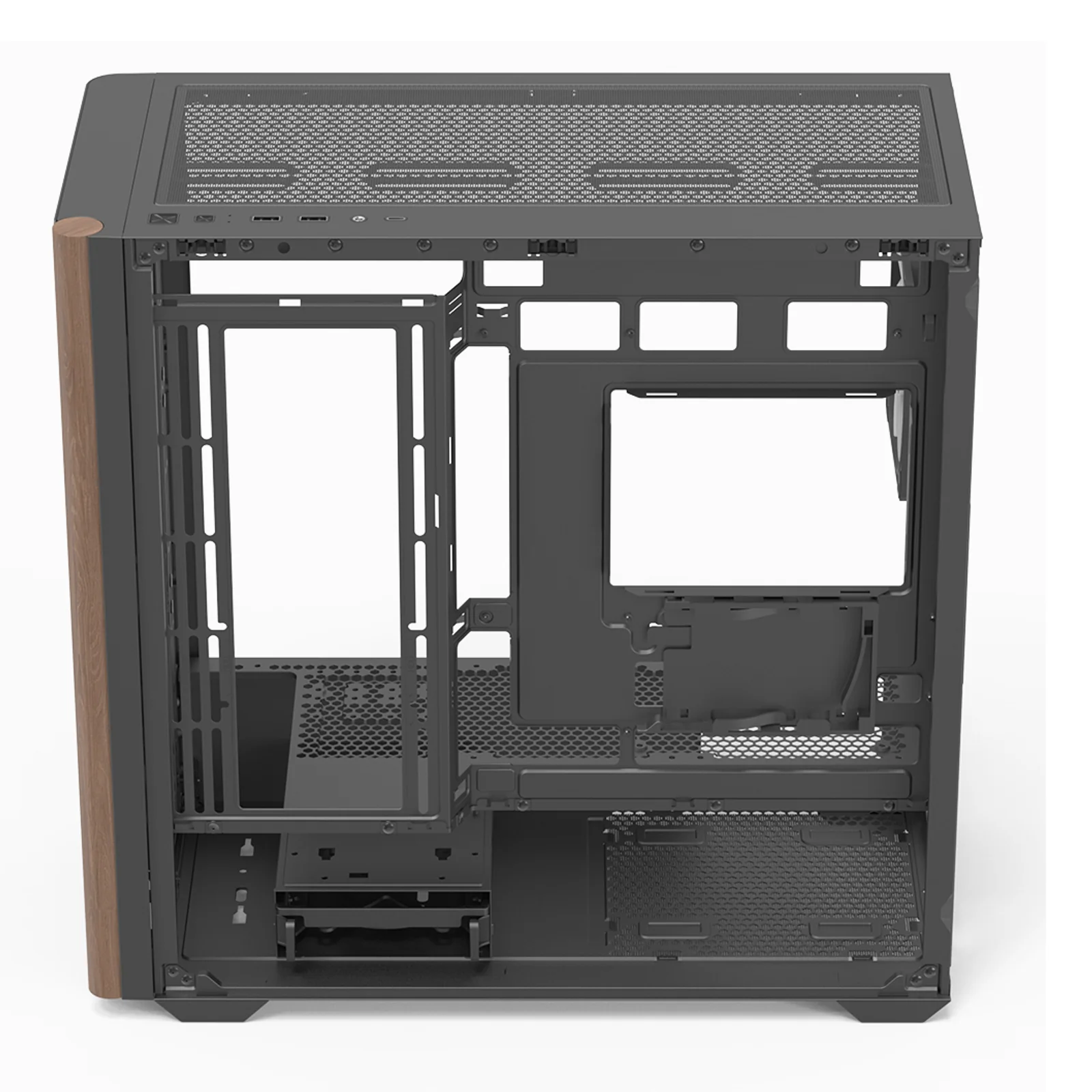 Aerocool D301A Mini Tower Noir, Bois