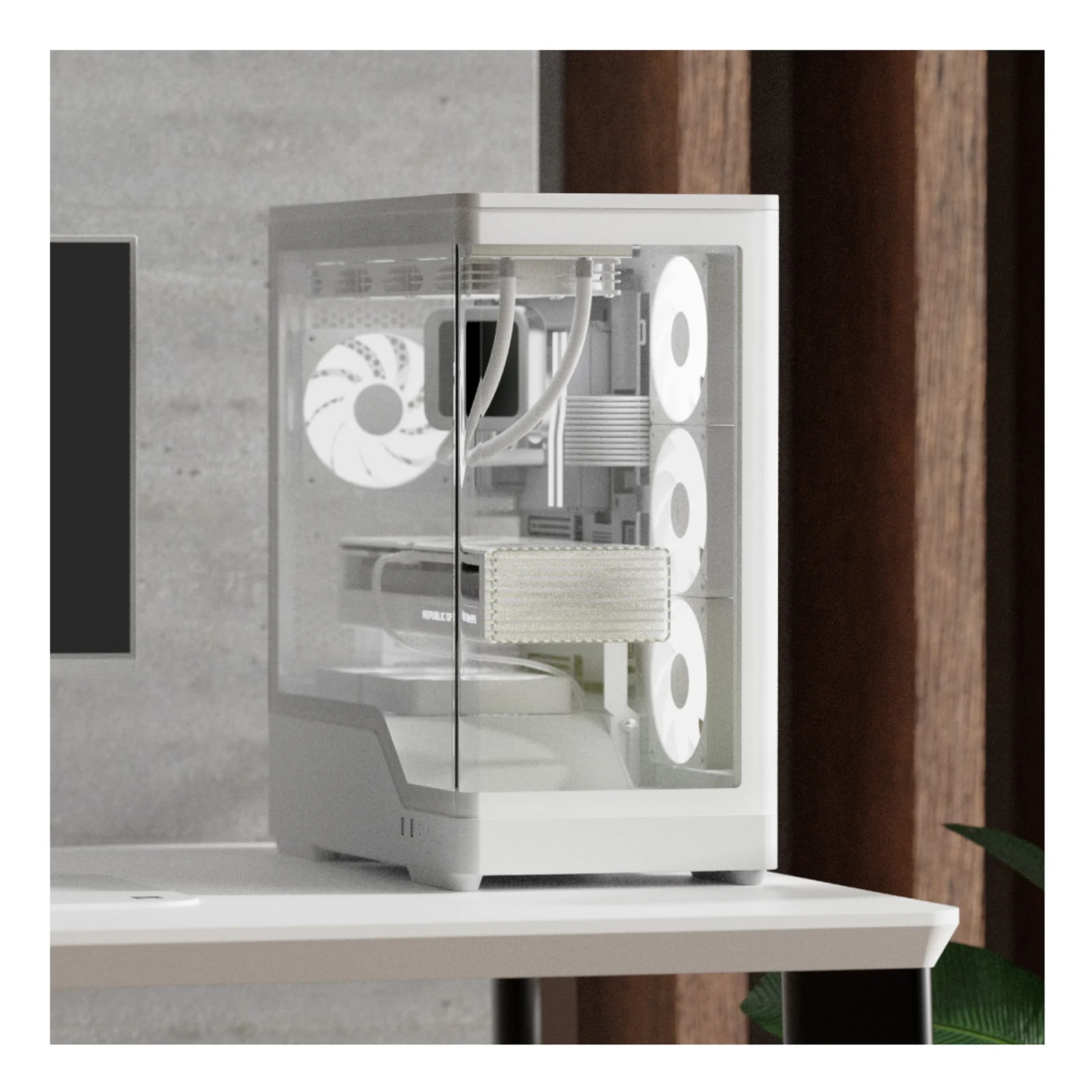 Aerocool P500A-WT Midi Tower Blanc