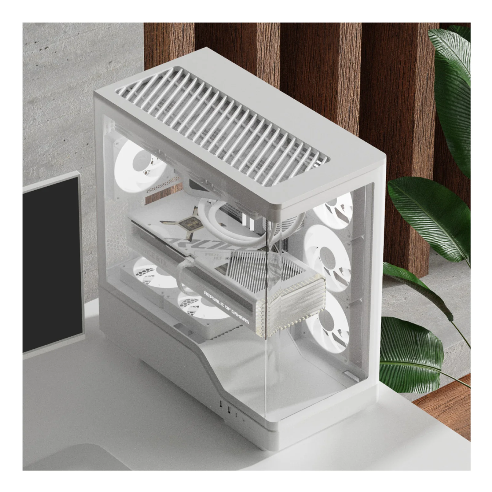 Aerocool P500A-WT Midi Tower Blanc