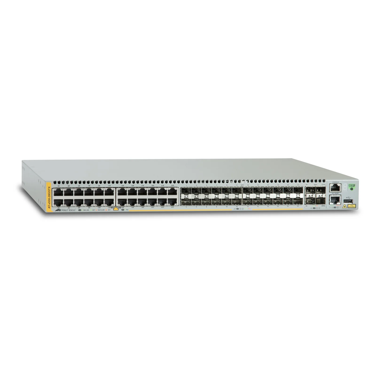 AT-x930-28GSTX Géré L3 Gigabit Ethernet (10/100/1000) Gris