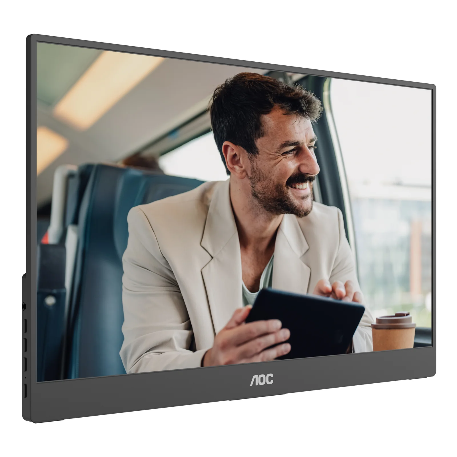 AOC 16T20E2 téléviseur et moniteur portables Moniteur portable Noir 39,6 cm (15.6") LED 1920 x 1080 pixels