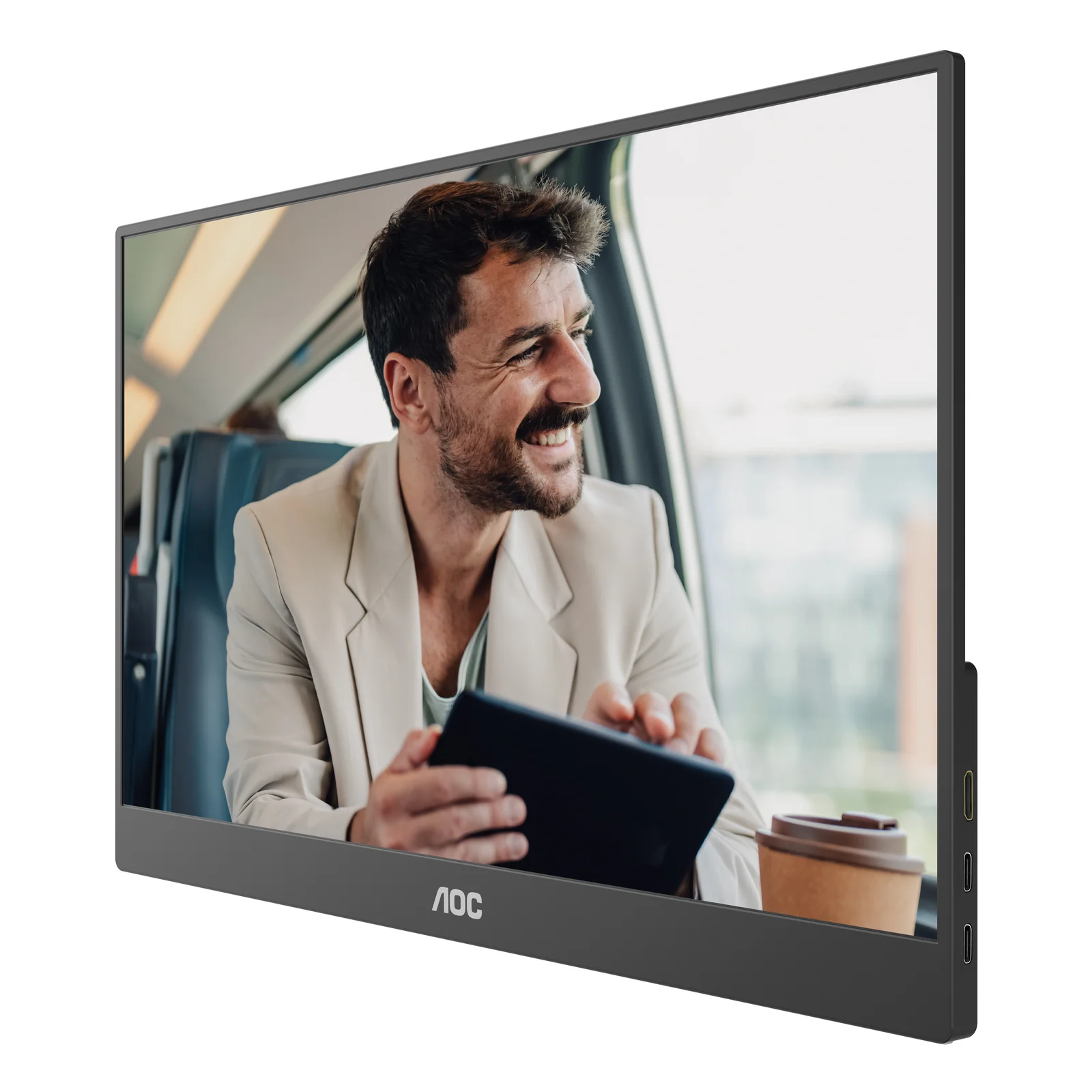 AOC 16T20E2 téléviseur et moniteur portables Moniteur portable Noir 39,6 cm (15.6") LED 1920 x 1080 pixels