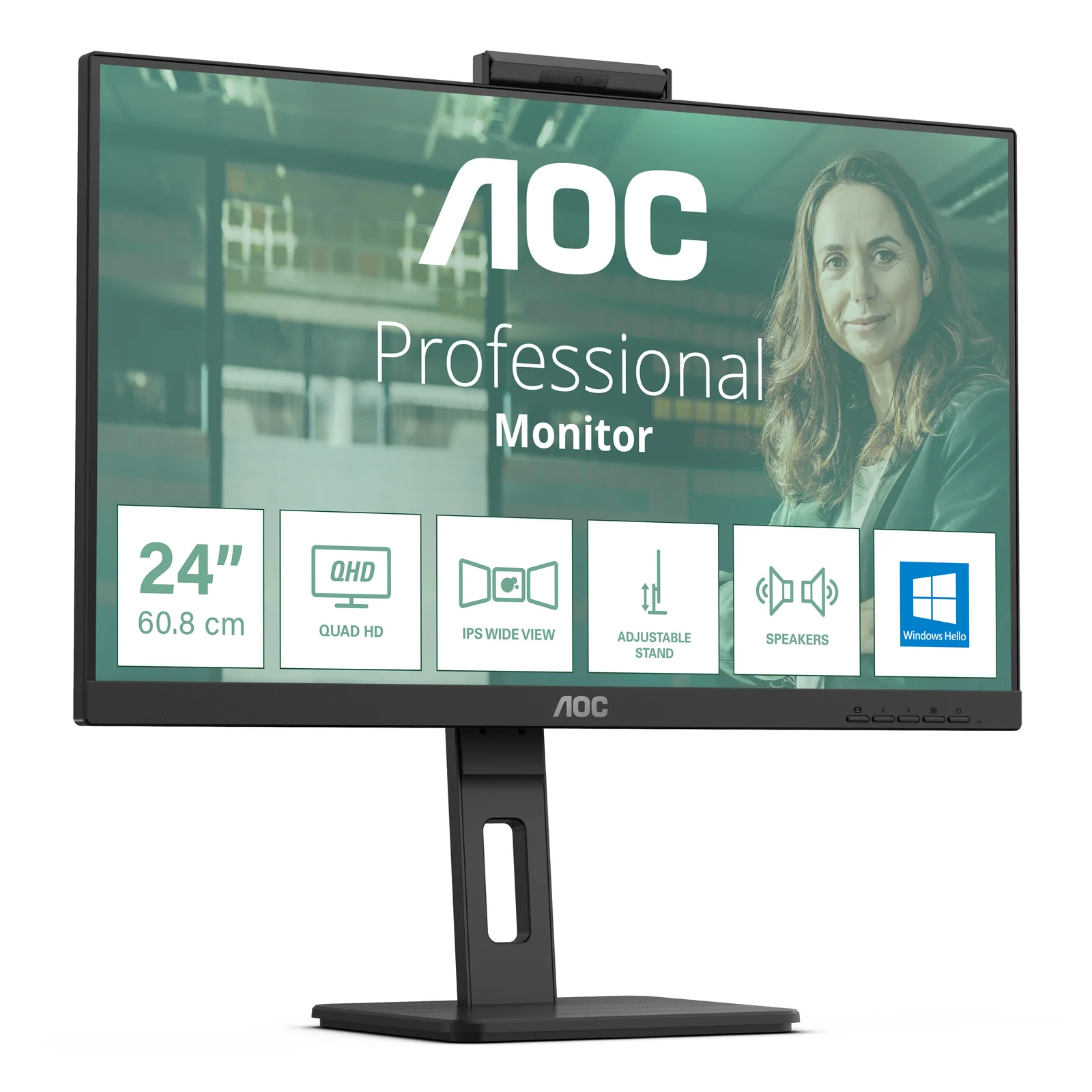 AOC 24P3CW écran plat de PC 60,5 cm (23.8") 1920 x 1080 pixels Full HD LED Noir