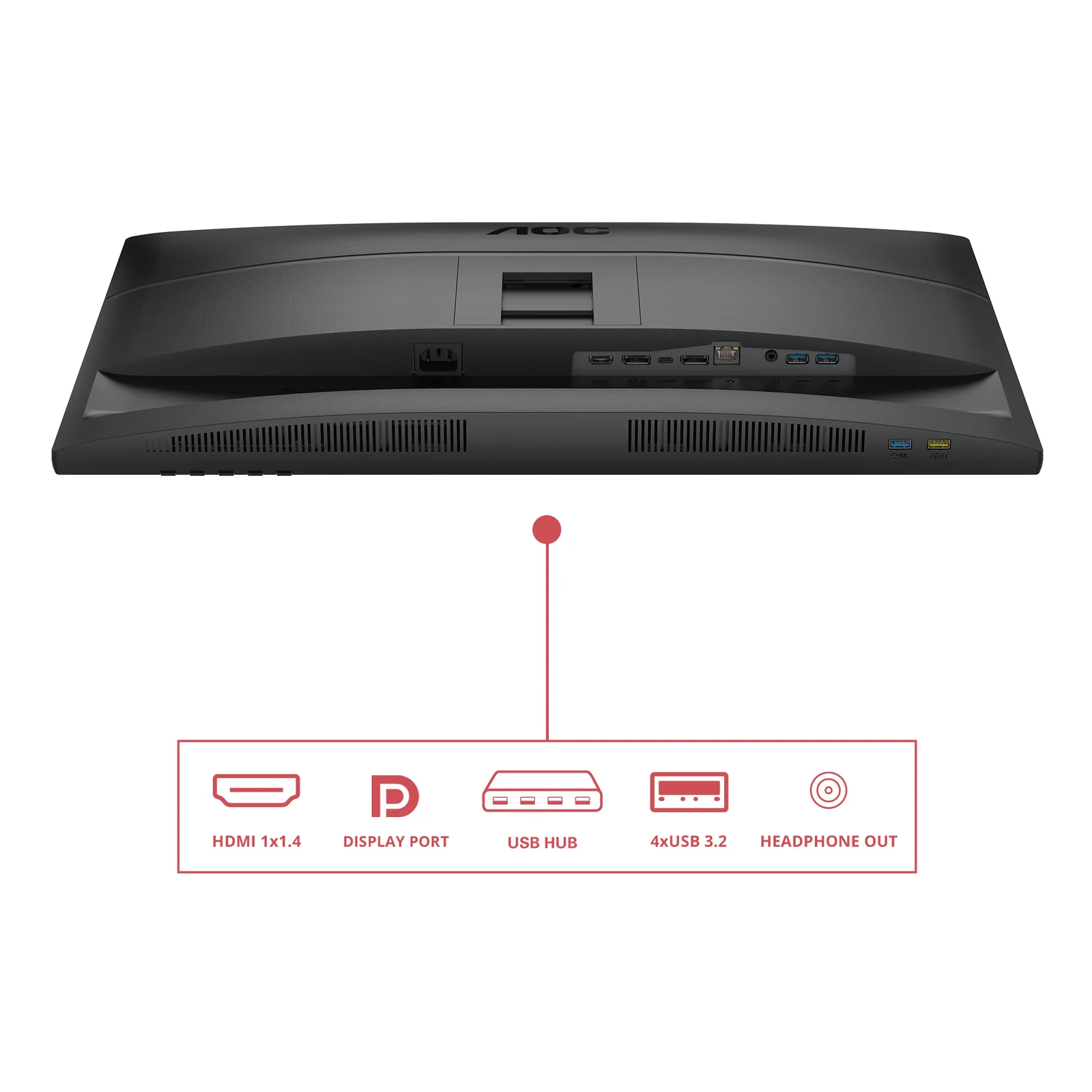 AOC 27E4CV écran plat de PC 68,6 cm (27") 1920 x 1080 pixels Full HD LED Noir