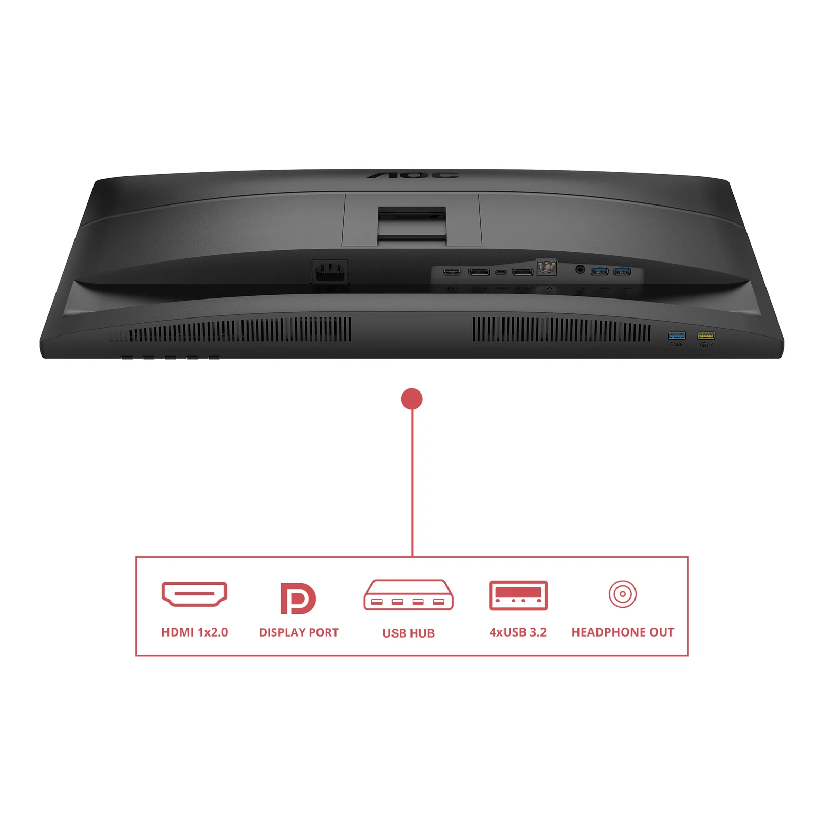 AOC E4 Q27E4CV écran plat de PC 68,6 cm (27") 2560 x 1440 pixels Quad HD LED Noir