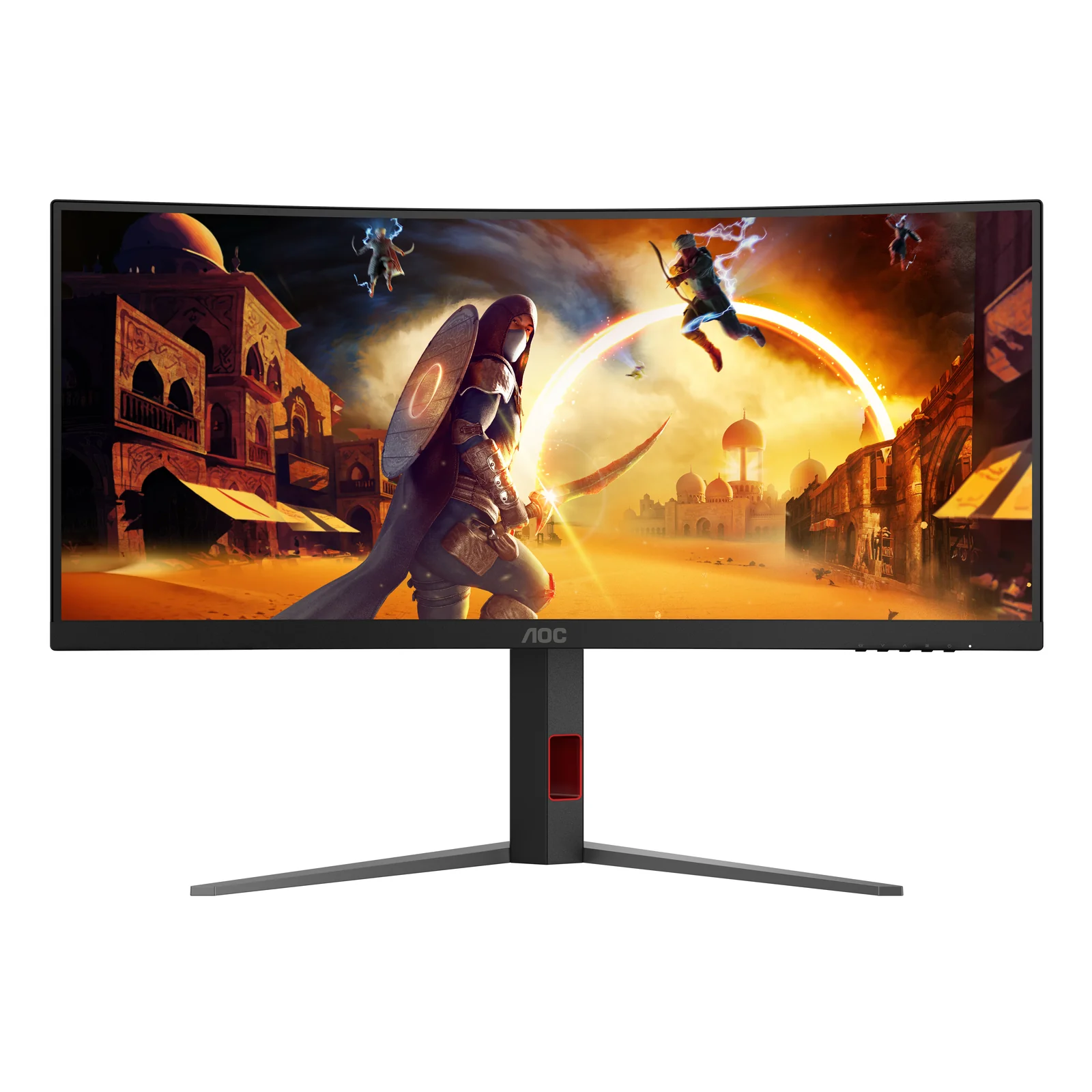 AOC G4 CU34G4Z écran plat de PC 86,4 cm (34") 3440 x 1440 pixels Wide Quad HD LED Noir, Rouge