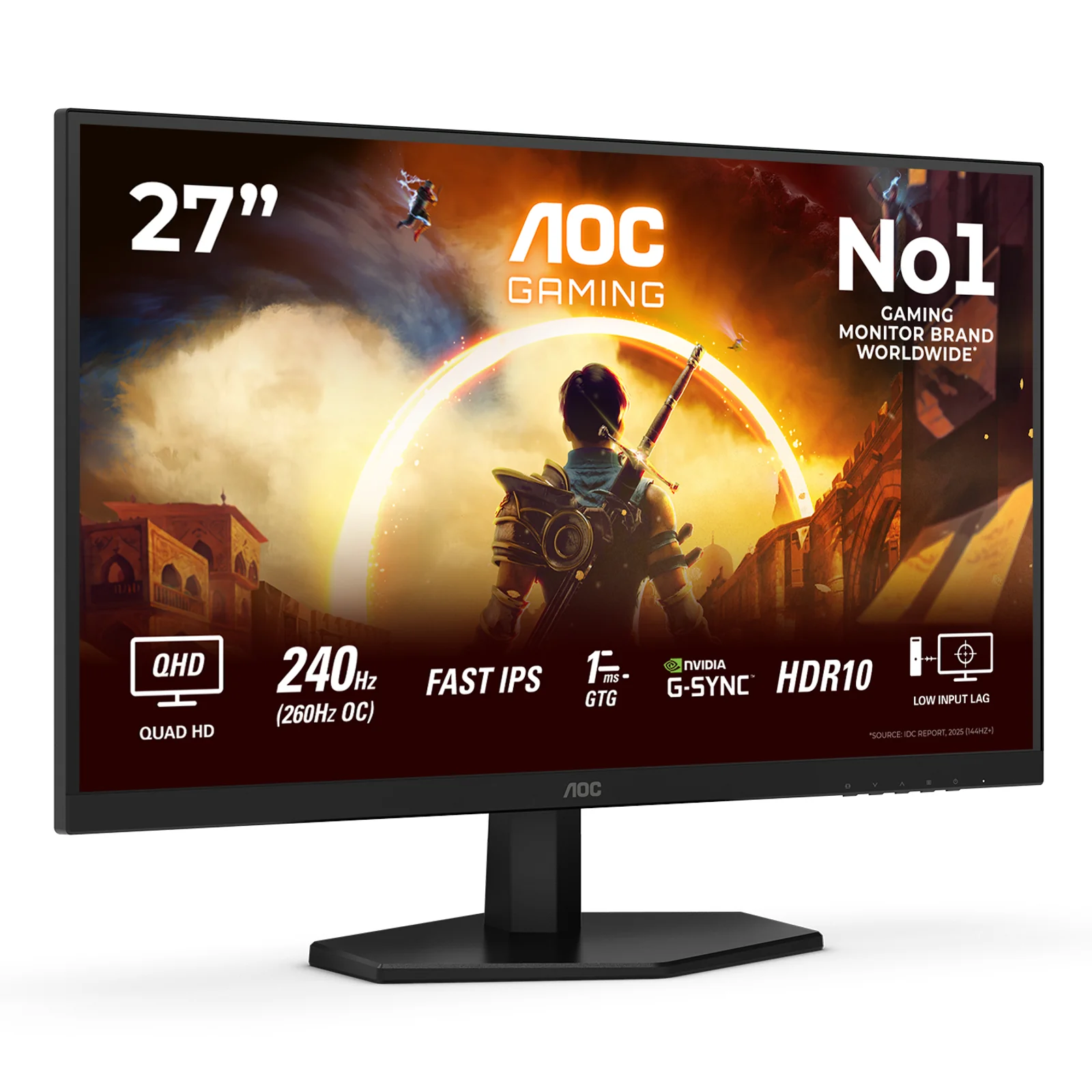AOC G4 Q27G42ZE écran plat de PC 68,6 cm (27") 2560 x 1440 pixels Quad HD LCD Noir, Rouge