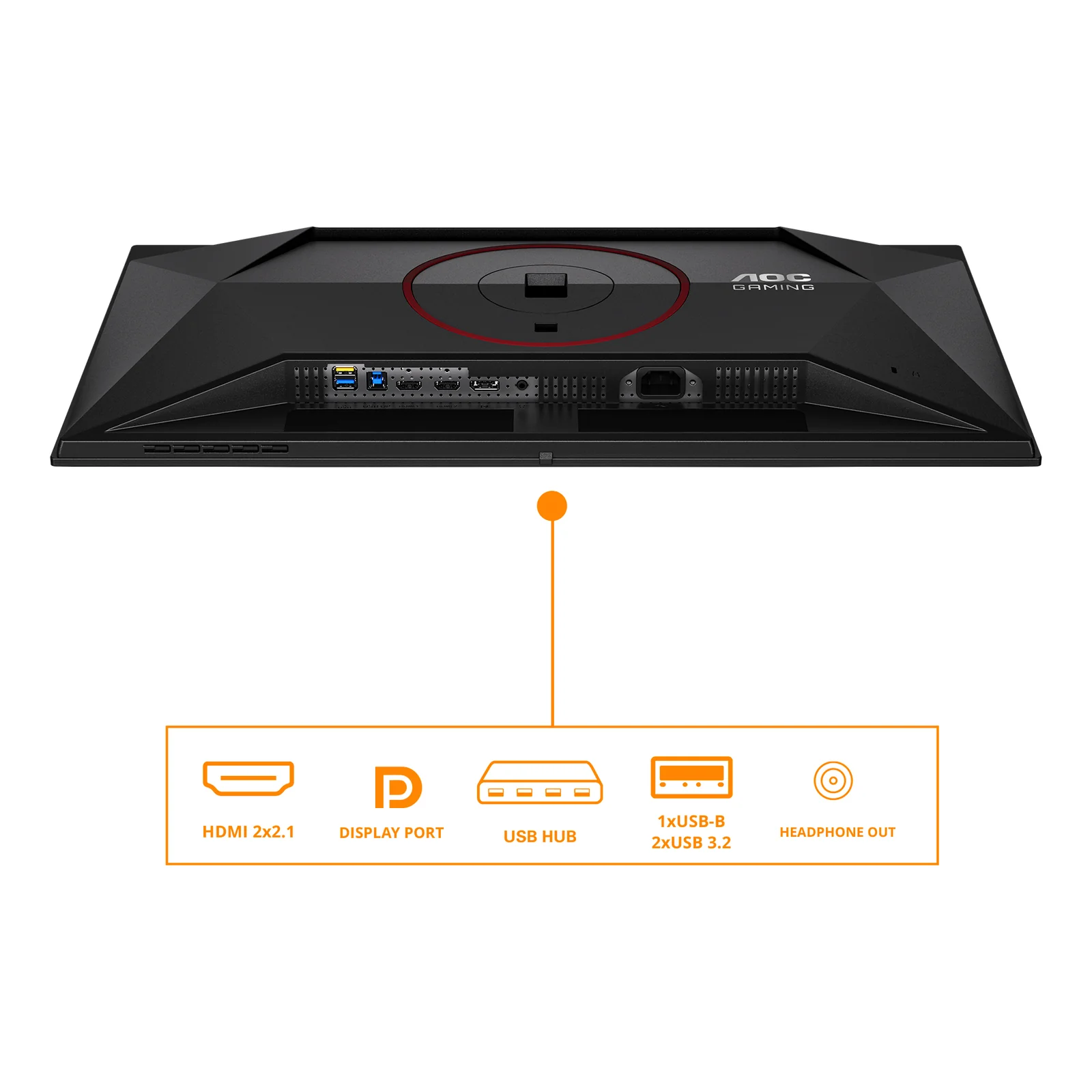 AOC G4 Q27G4SDR écran plat de PC 67,3 cm (26.5") 2560 x 1440 pixels Quad HD QD-OLED Noir, Rouge