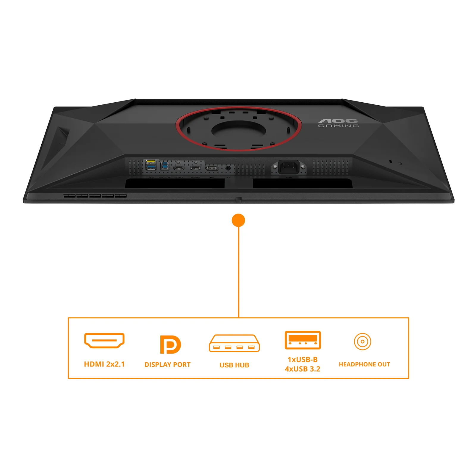 AOC G4 Q27G4ZD écran plat de PC 67,3 cm (26.5") 2560 x 1440 pixels Quad HD QD-OLED Noir, Rouge