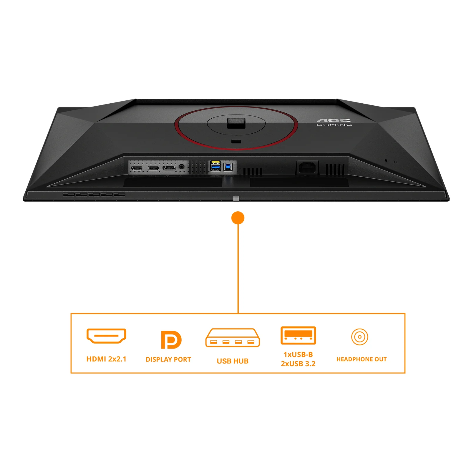 AOC G4 Q27G4ZDR écran plat de PC 67,3 cm (26.5") 2560 x 1440 pixels Quad HD QD-OLED Noir, Rouge