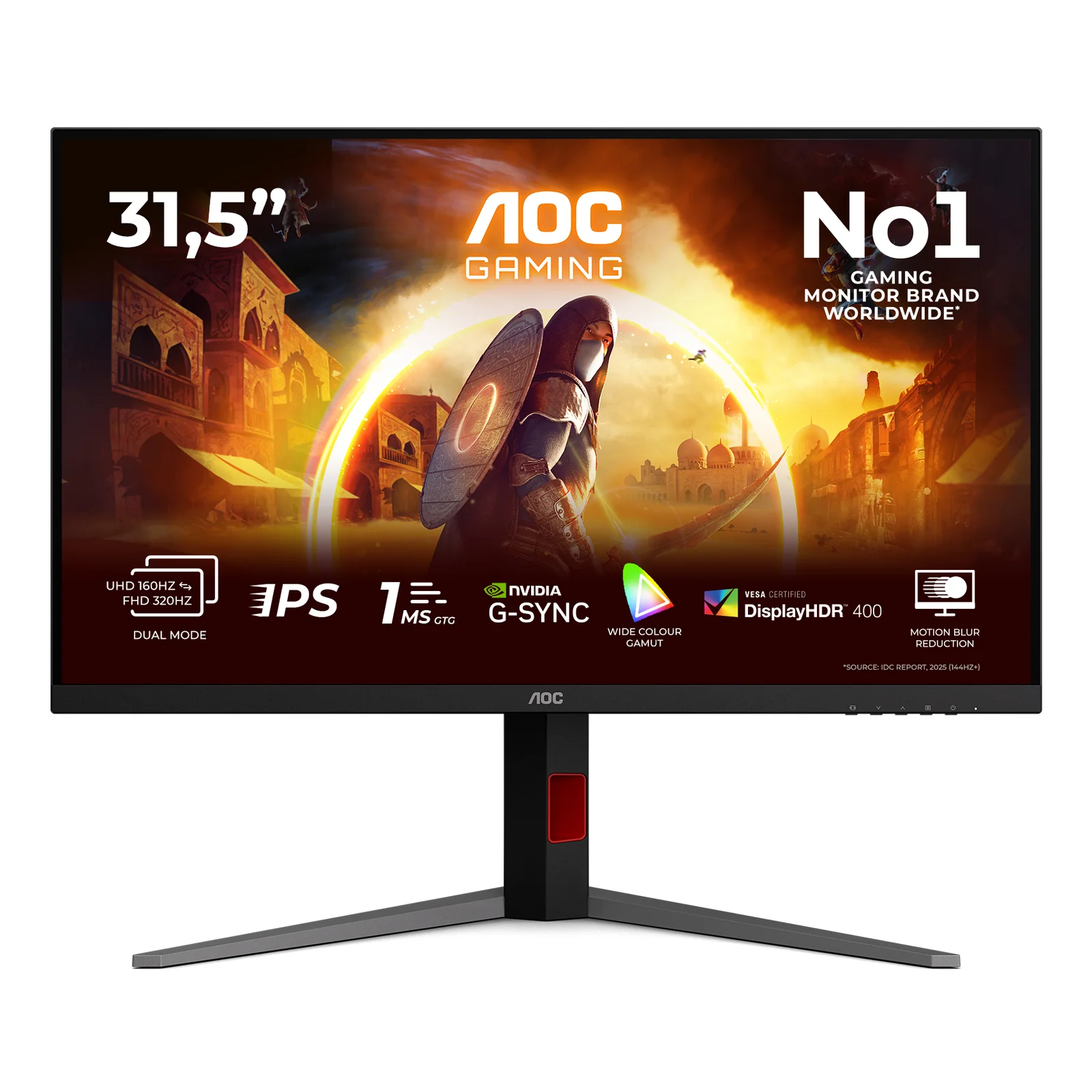 G4 U32G4U écran plat de PC 80 cm (31.5") 3840 x 2160 pixels 4K Ultra HD Noir, Rouge