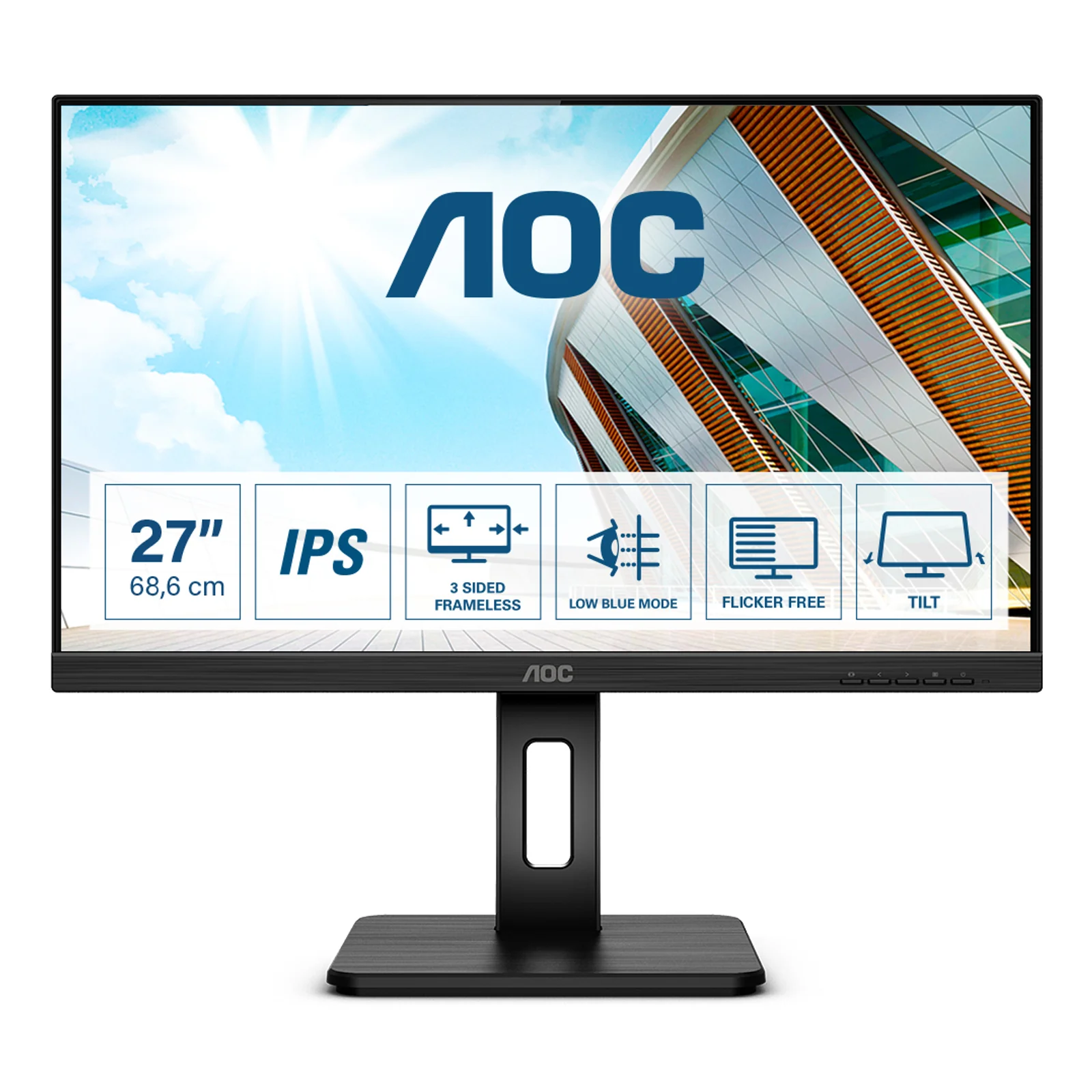 P2 27P2Q écran plat de PC 68,6 cm (27") 1920 x 1080 pixels Full HD LED Noir