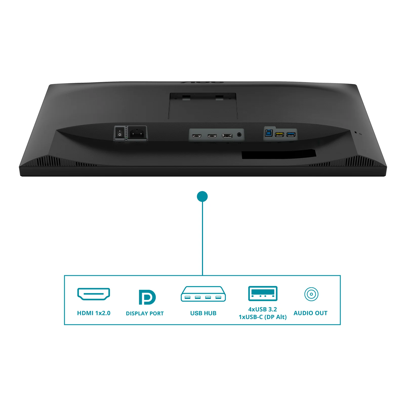 AOC V5 CU34V5C/BK écran plat de PC 86,4 cm (34") 3440 x 1440 pixels Wide Quad HD LED Noir