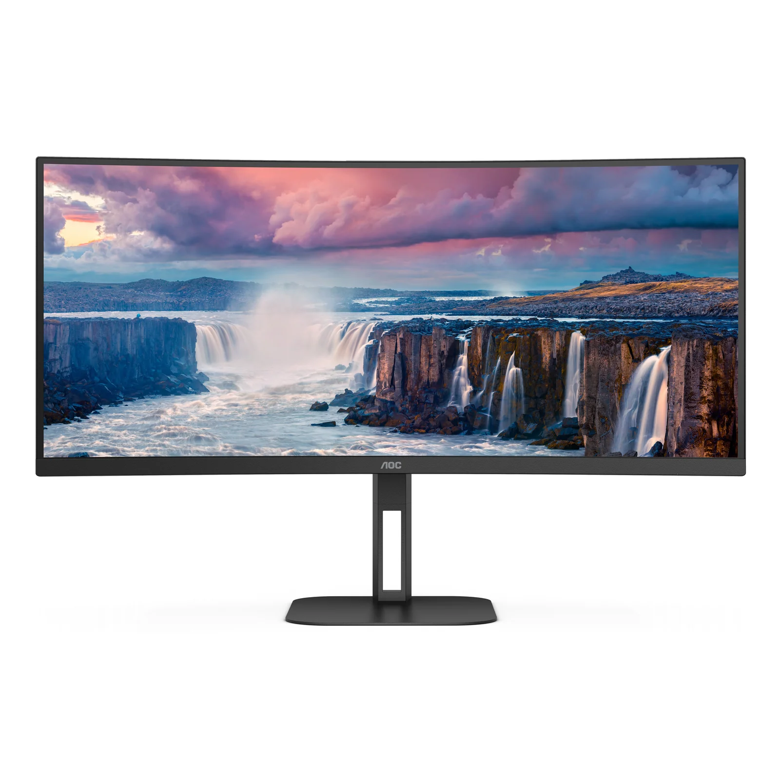 AOC V5 CU34V5C/BK écran plat de PC 86,4 cm (34") 3440 x 1440 pixels Wide Quad HD LED Noir