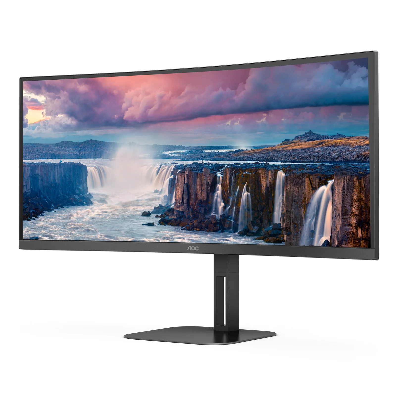 AOC V5 CU34V5C/BK écran plat de PC 86,4 cm (34") 3440 x 1440 pixels Wide Quad HD LED Noir